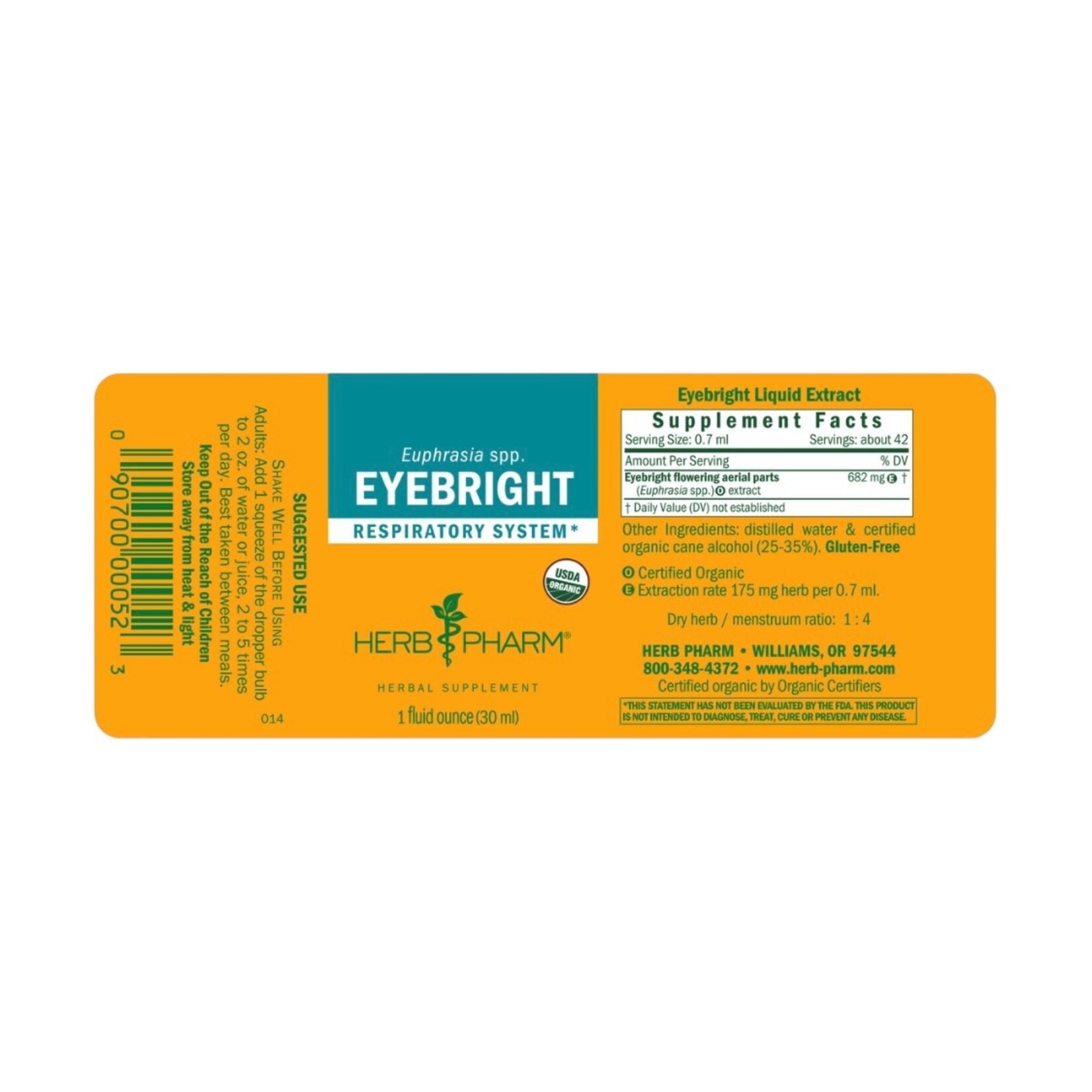 Herb Pharm Eyebright 1oz Herb Pharm