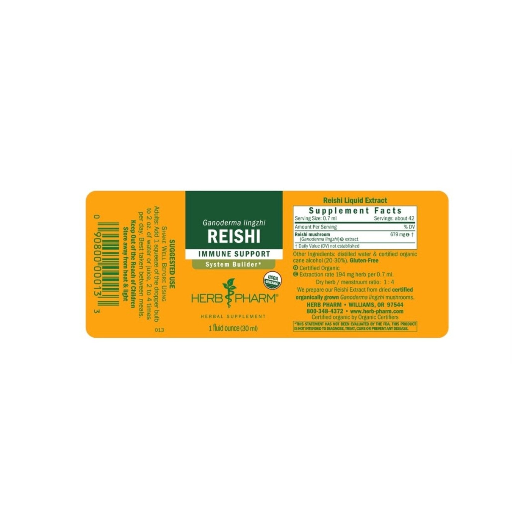 Herb Pharm Reishi 1 oz Herb Pharm