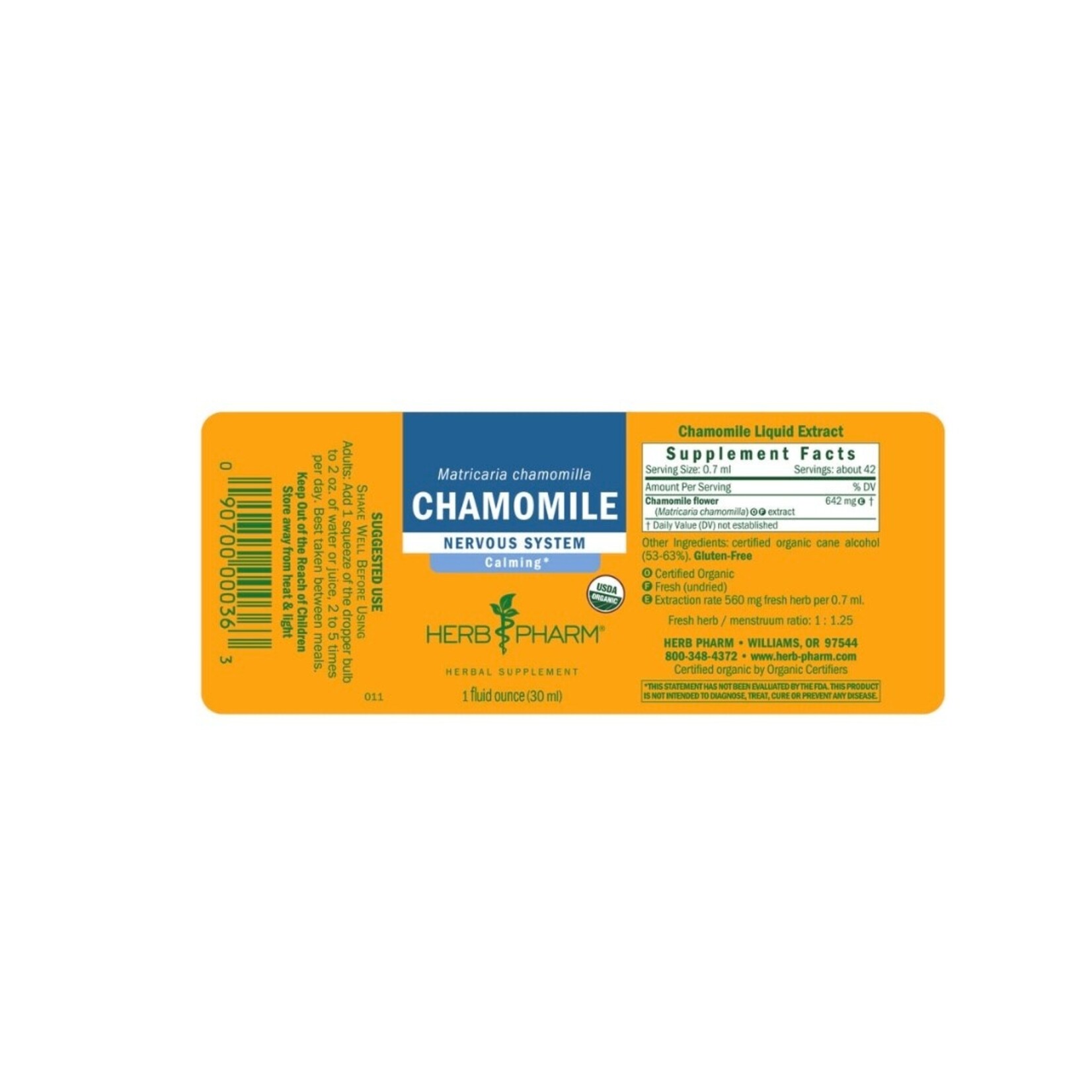 Herb Pharm Chamomile 1 oz Herb Pharm
