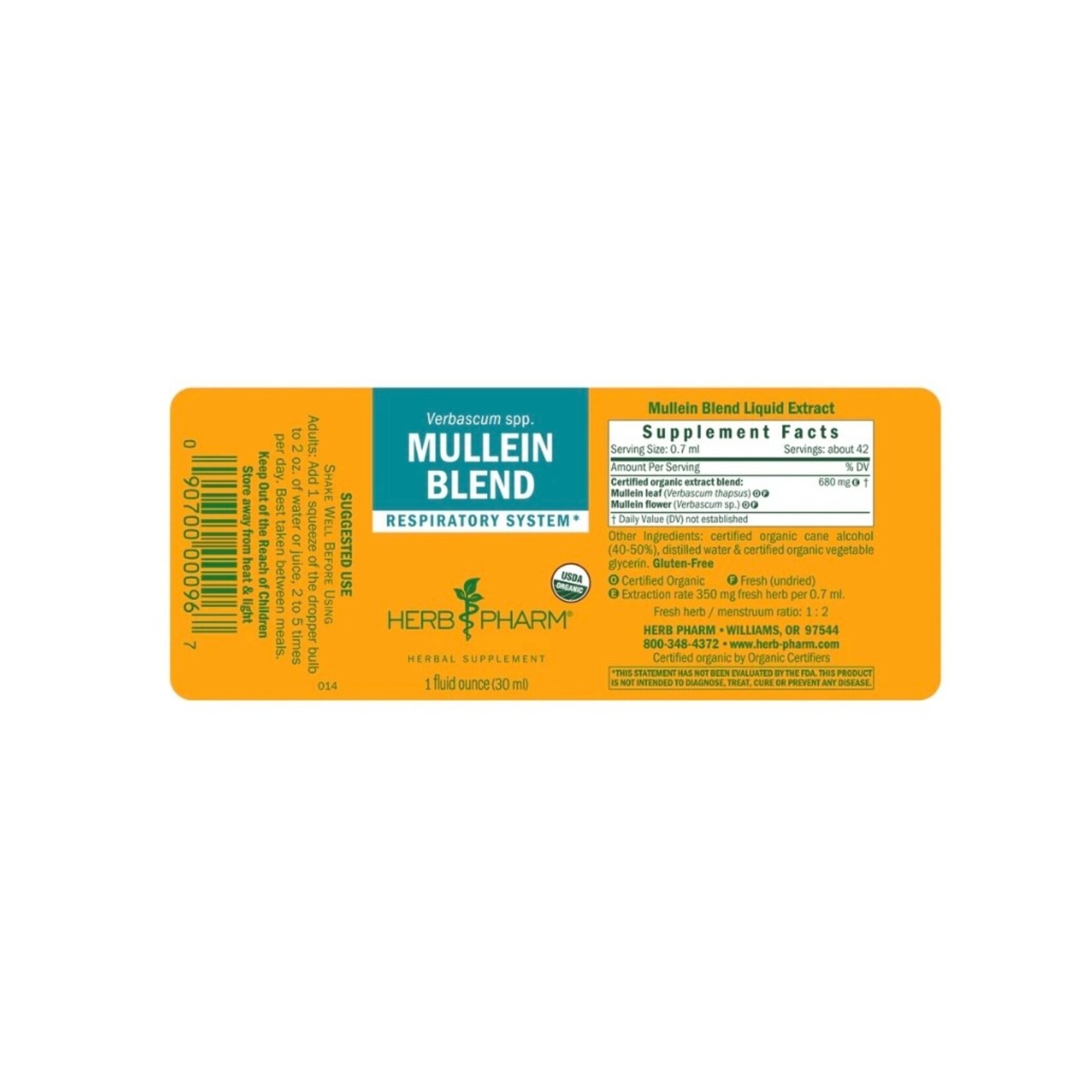 Herb Pharm Mullein Blend 1oz Herb Pharm