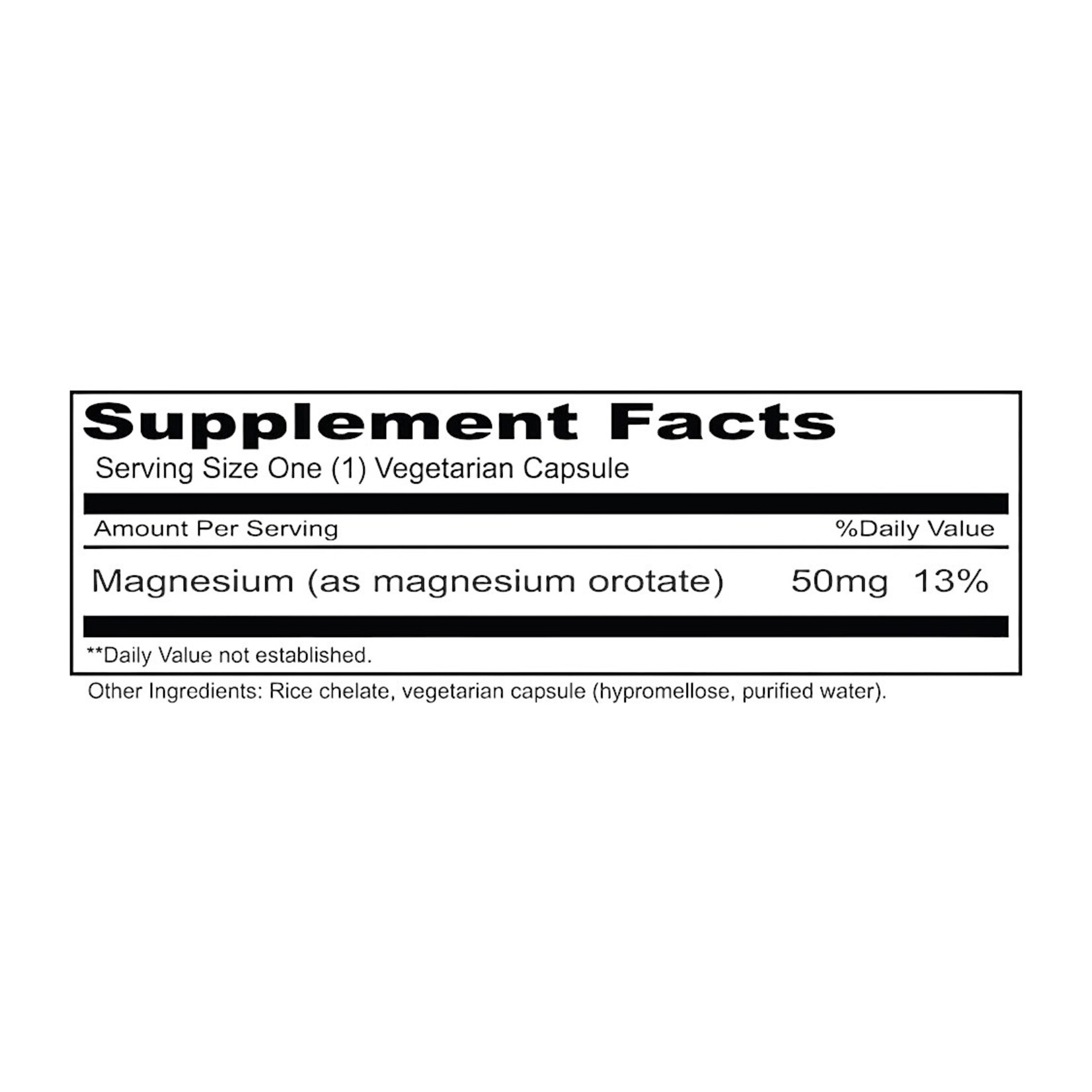 Priority One Magnesium Orotate 50mg 100c Priority One