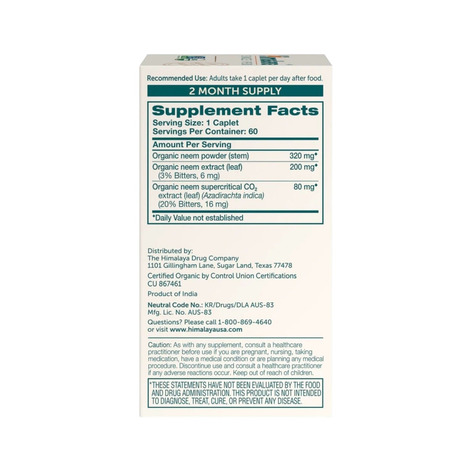 Himalaya Neem 60c Himalaya