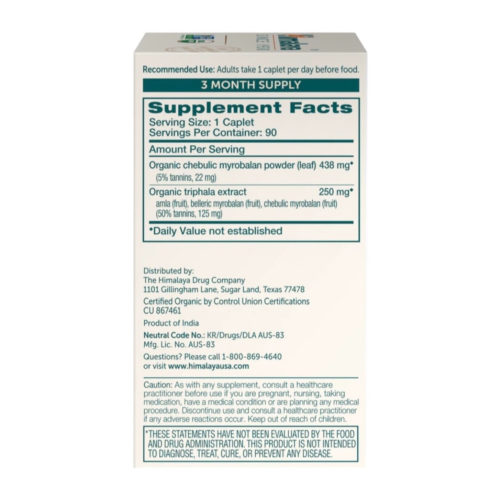 Himalaya Triphala 90c Himalaya