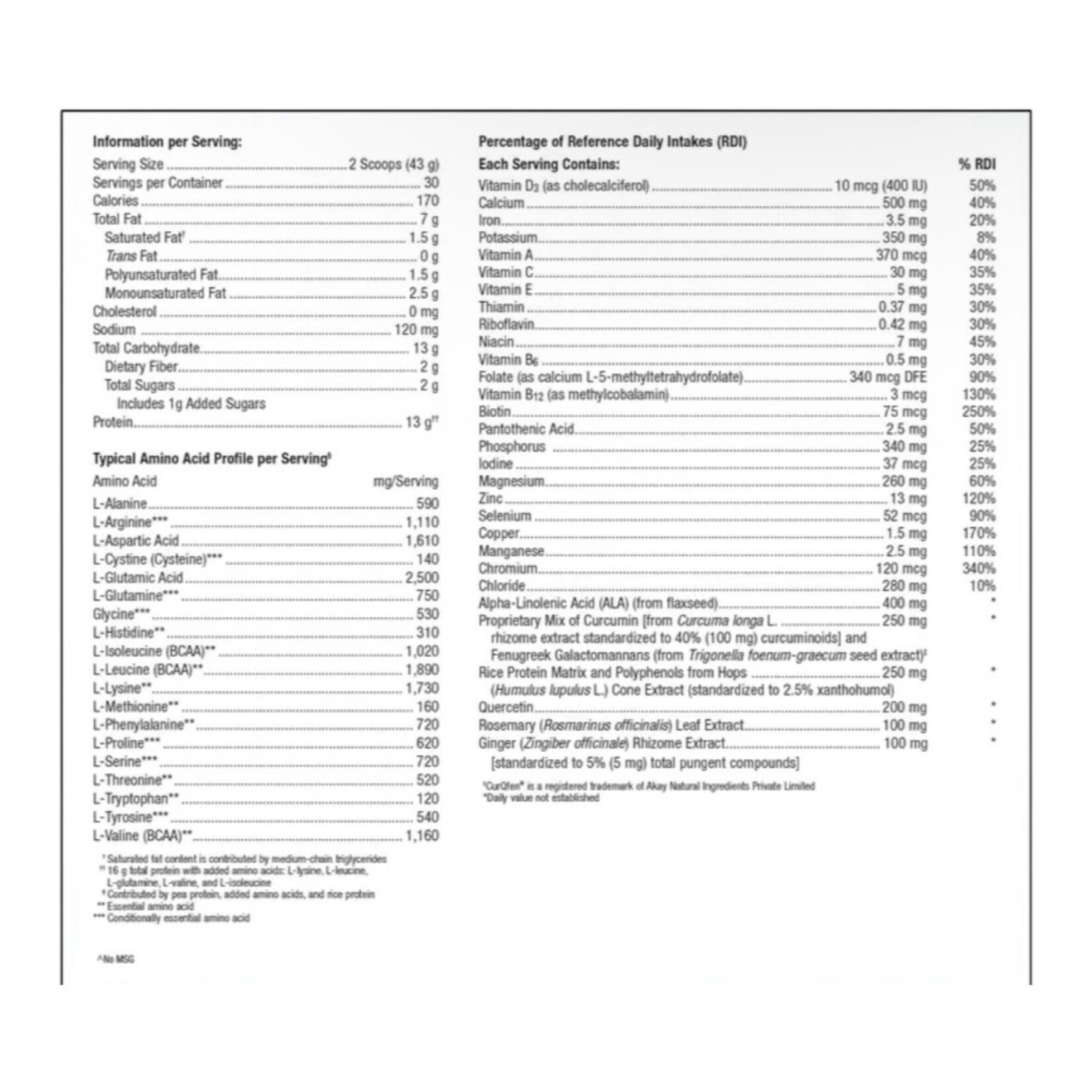 Metagenics UltraInflamX Plus 360 Mango 1290g Metagenics