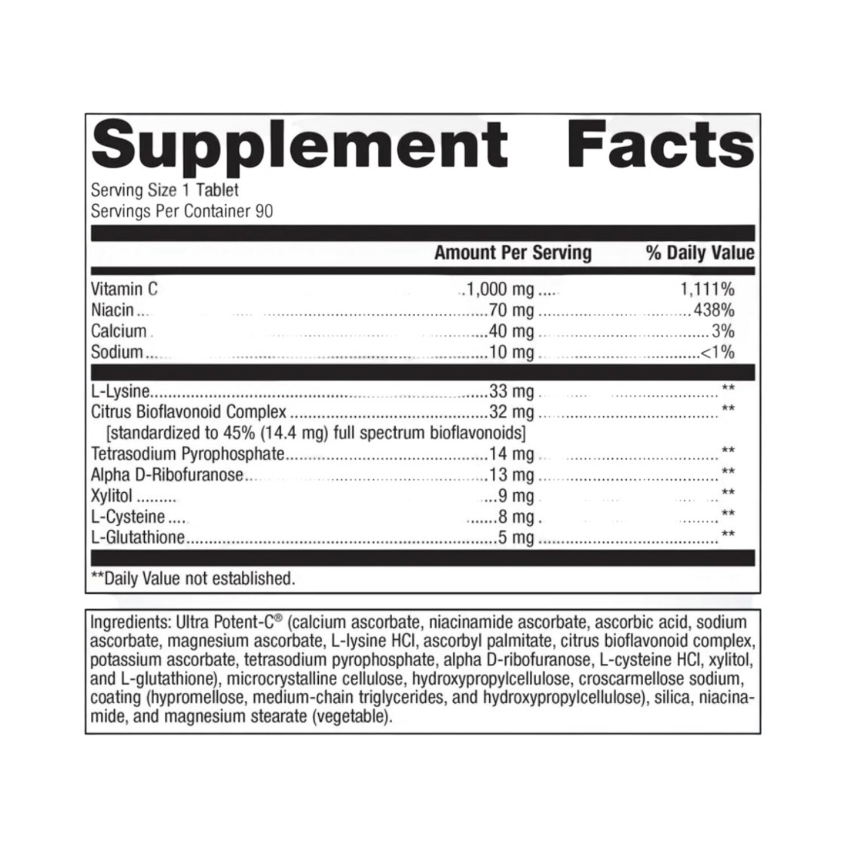 Metagenics Ultra Potent C 1000mg 90t Metagenics