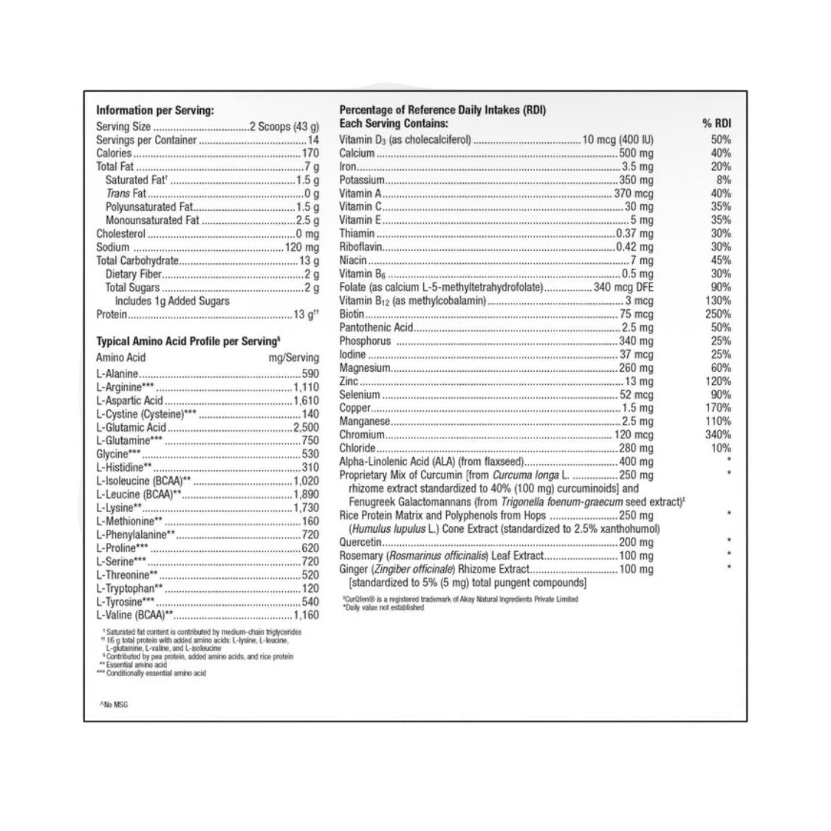 Metagenics UltraInflamX Plus 360 Mango 602g Metagenics