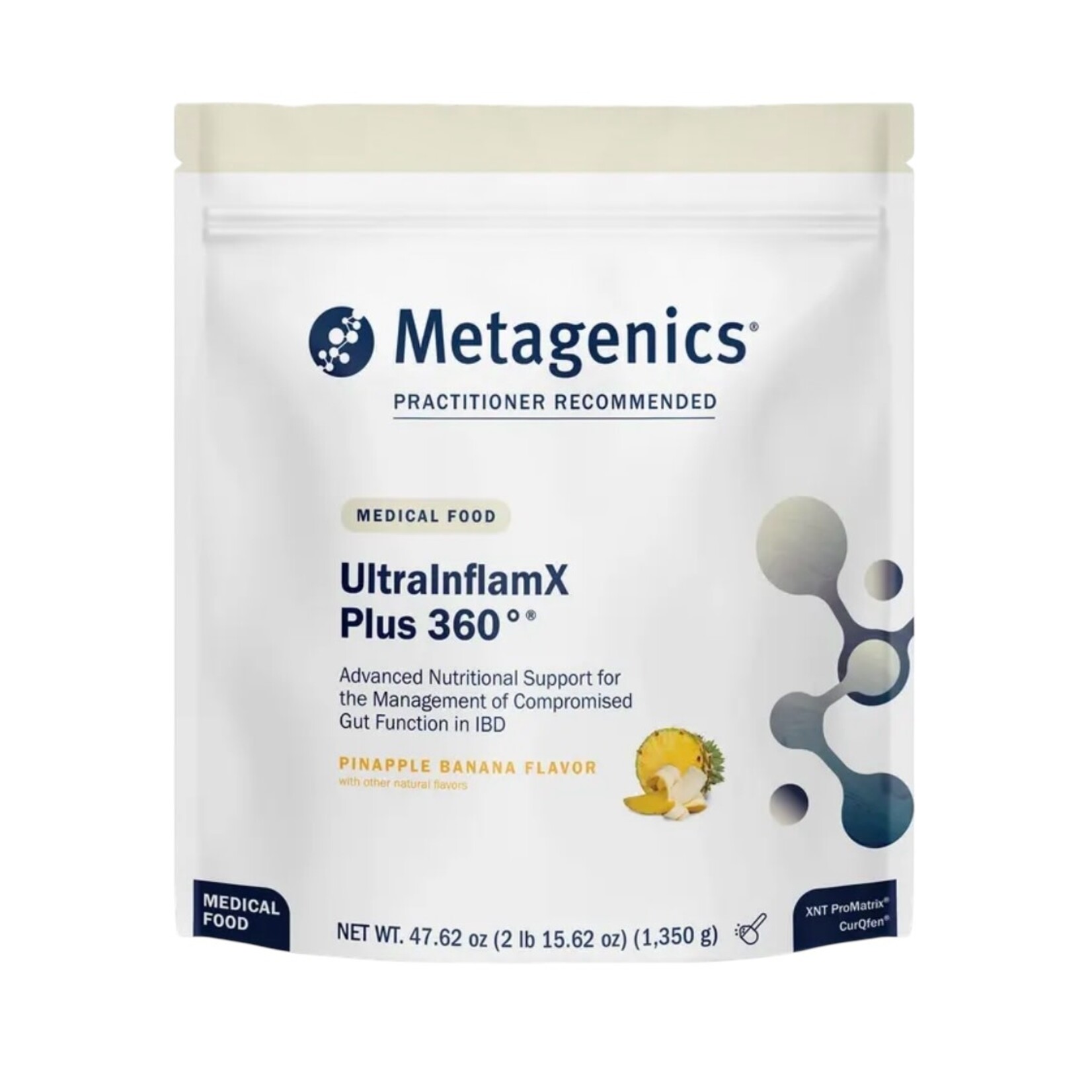 Metagenics UltraInflamX Plus 360 Pineapple Banana 1350g Metagenics