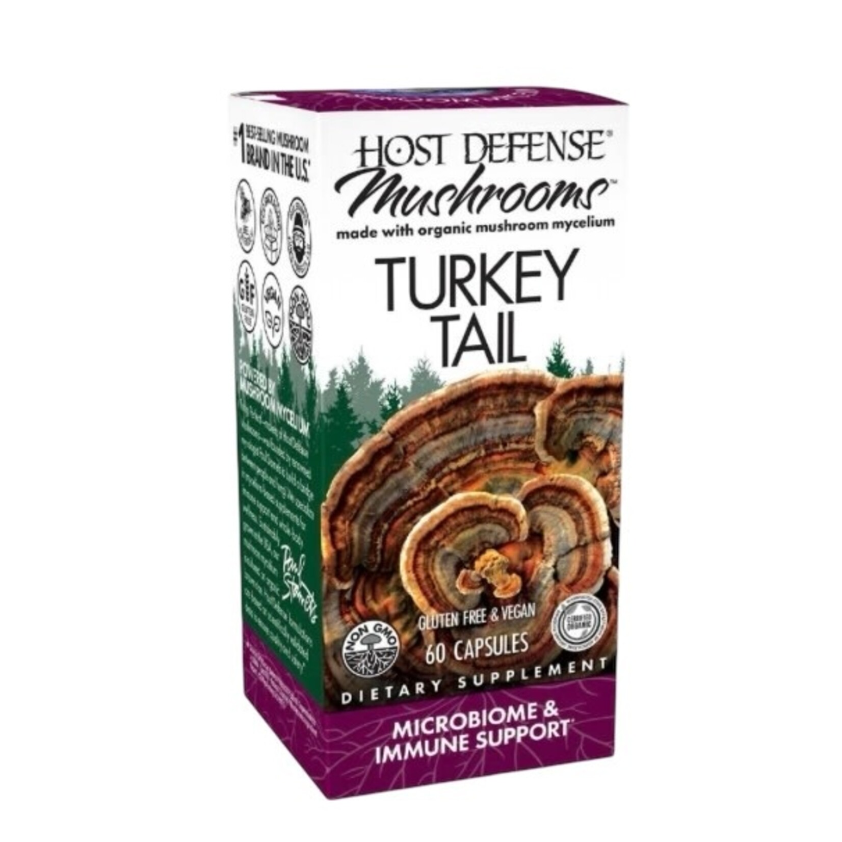 Host Defense (Fungi Perfecti) Turkey Tail 500mg 60c Host Defense
