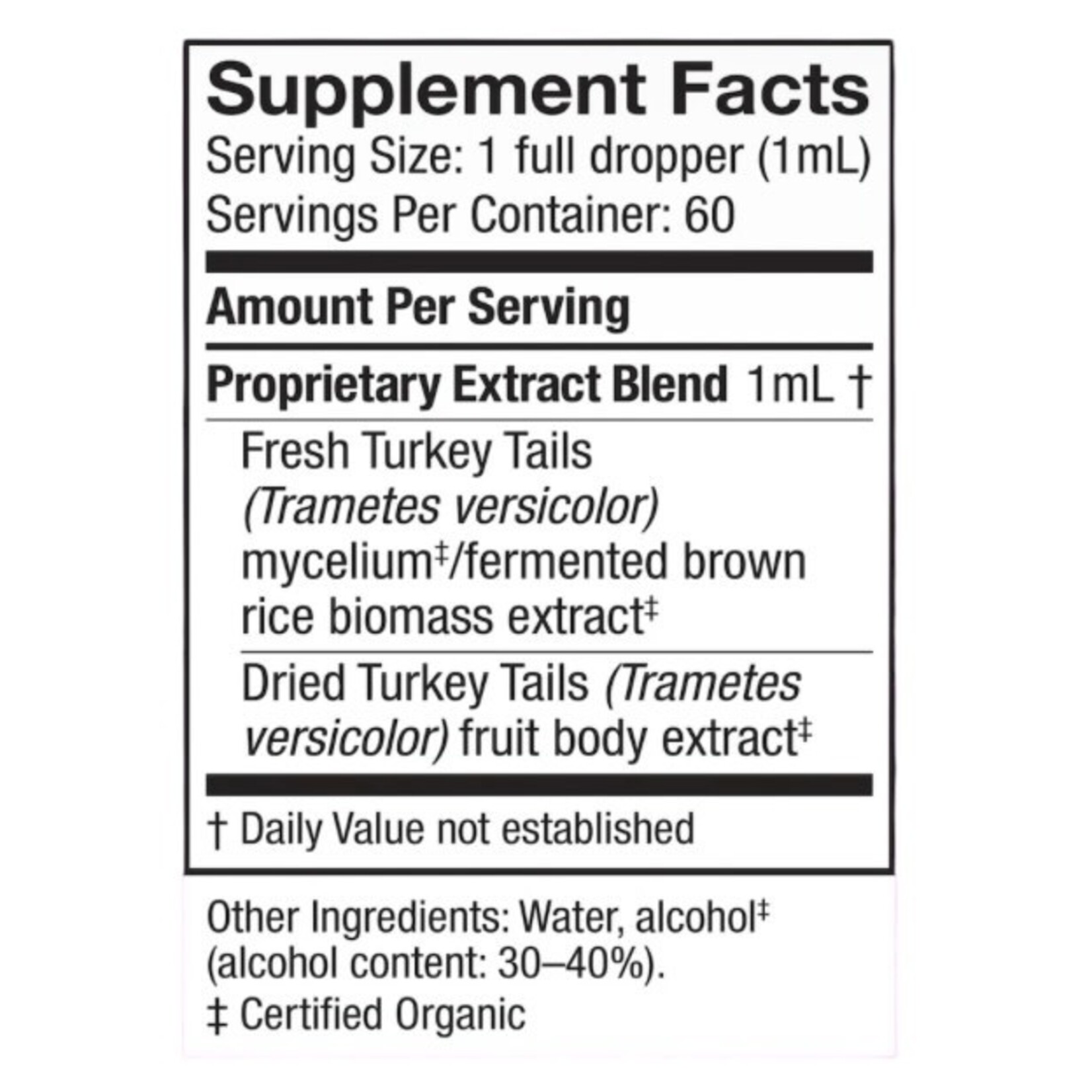 Host Defense (Fungi Perfecti) Turkey Tail Extract 2oz Host Defense