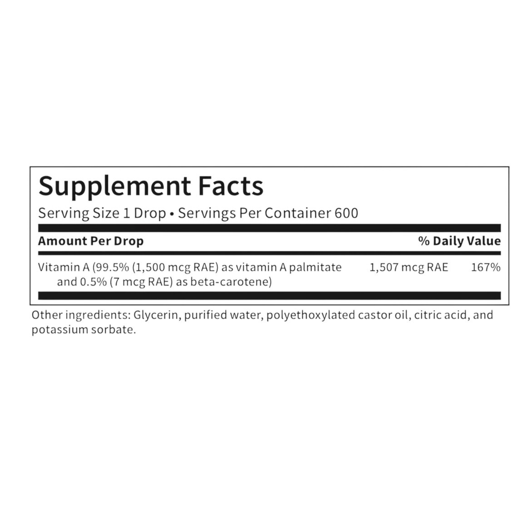 SFI Health (formerly Klaire Labs) Micellized Vitamin A 1oz SFI Health (previously Klaire Labs)