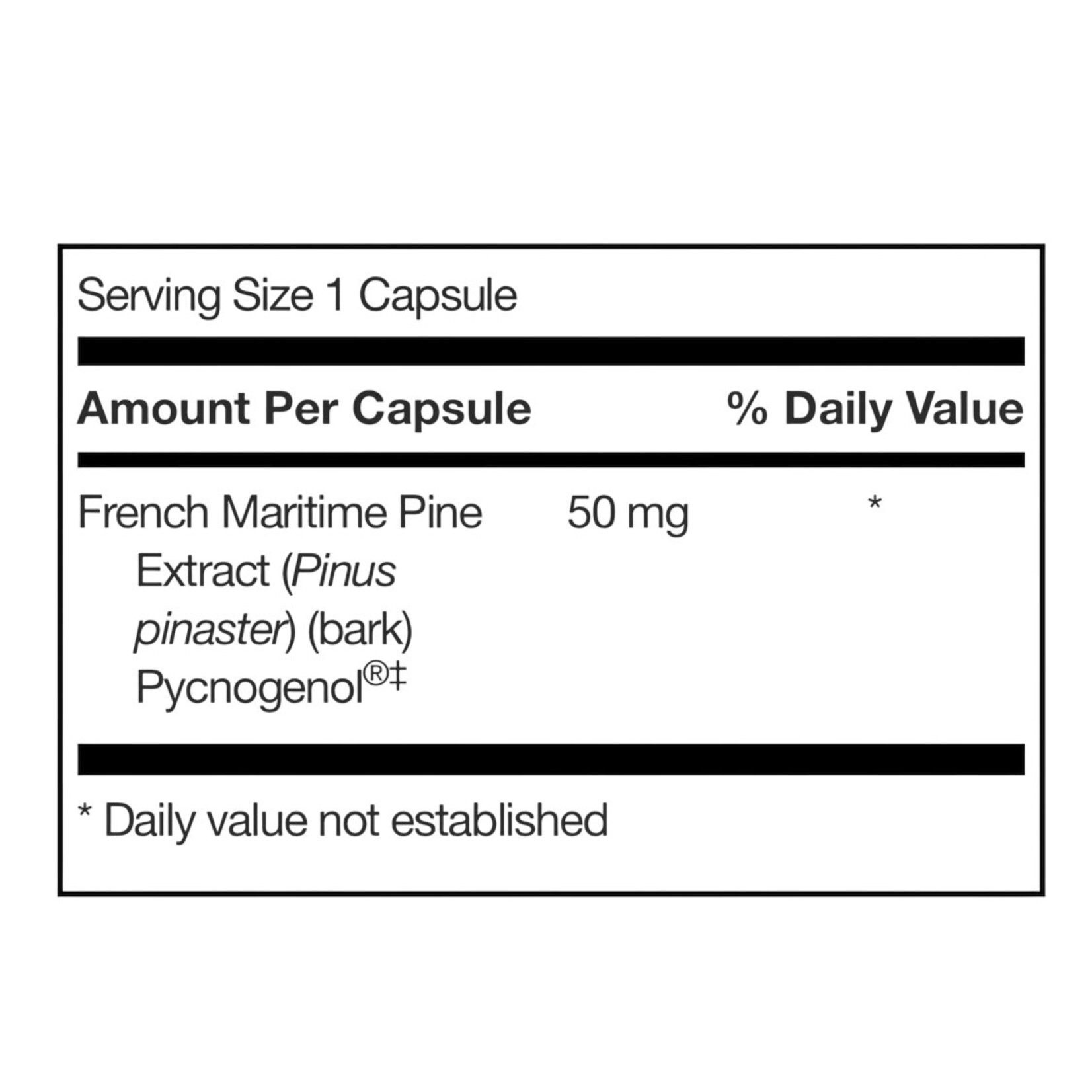 SFI Health (formerly Klaire Labs) Pycnogenol 50mg 60c SFI Health (Previously Klaire Labs)