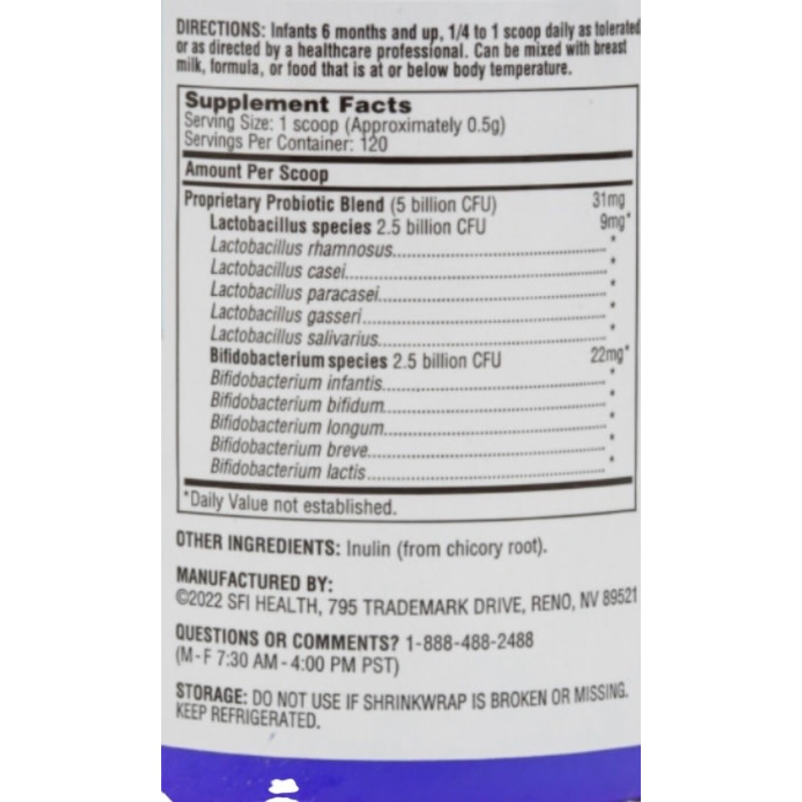 SFI Health (formerly Klaire Labs) Ther-Biotic Baby Powder 2.33oz Klaire Labs