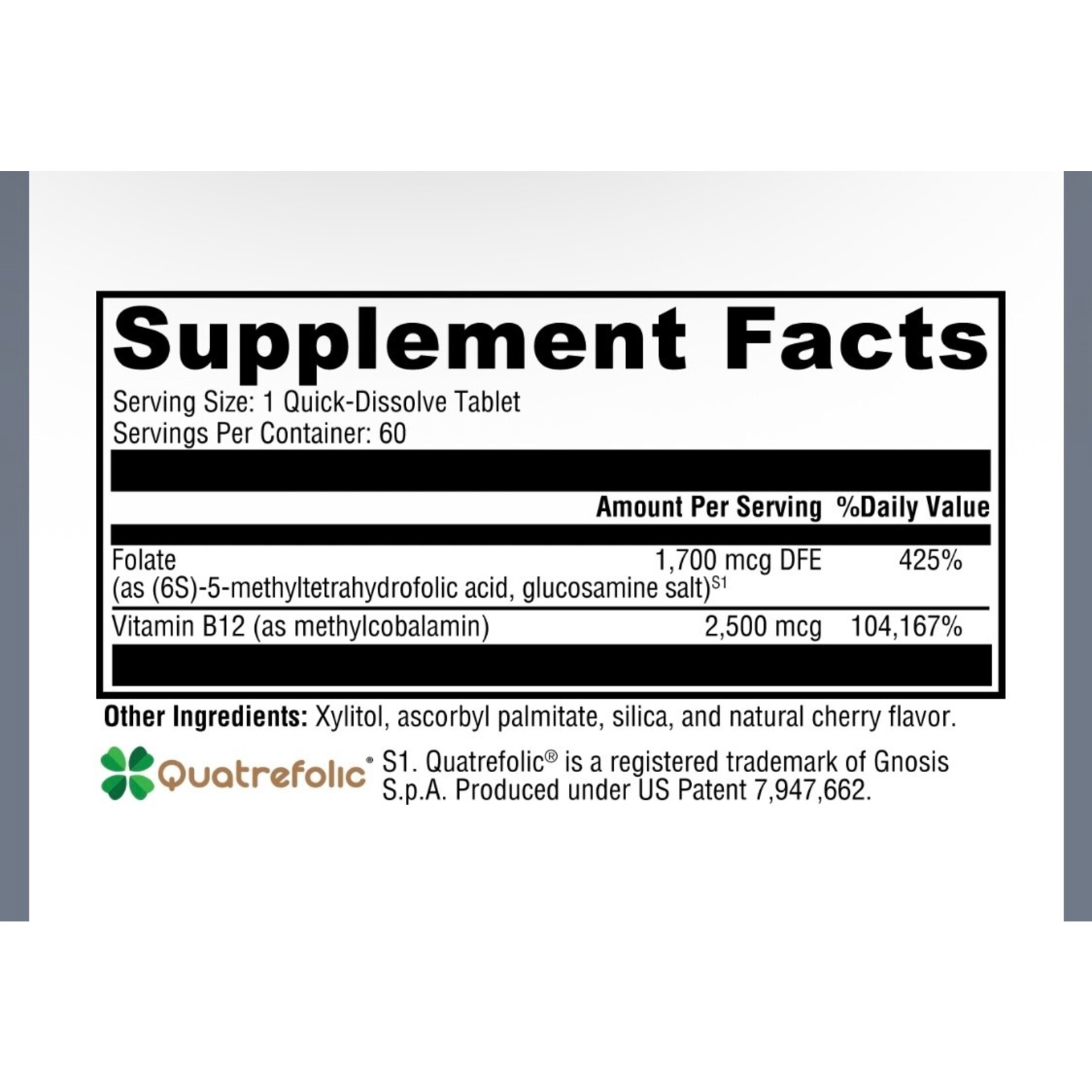 Xymogen 5-MTHF Plus B12 60loz Xymogen