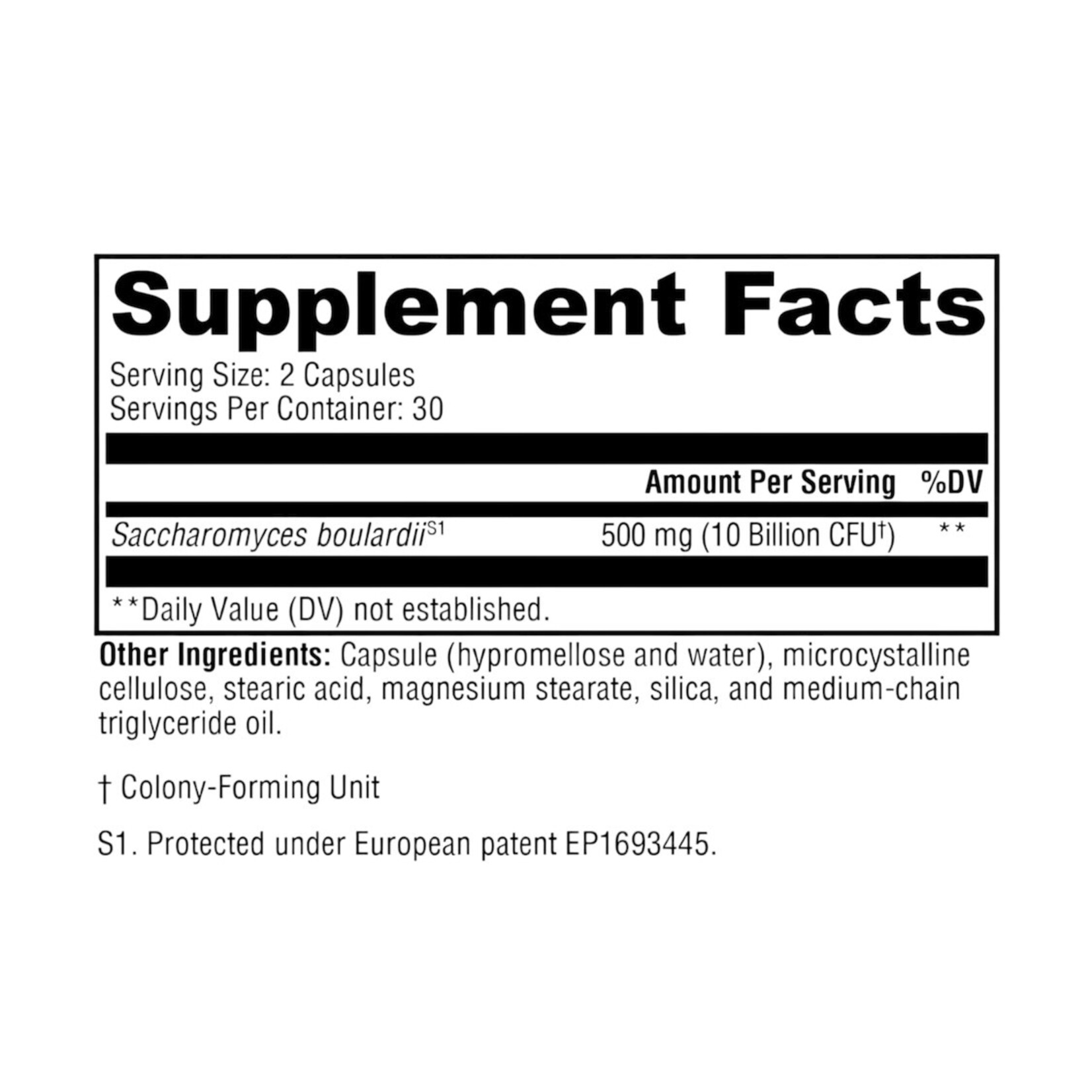 Xymogen Saccharomycin DF 500mg 60c Xymogen