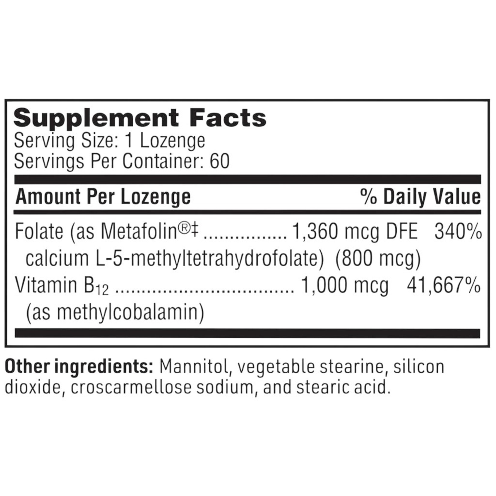 SFI Health (formerly Klaire Labs) Active B12-Folate 60t SFI Health