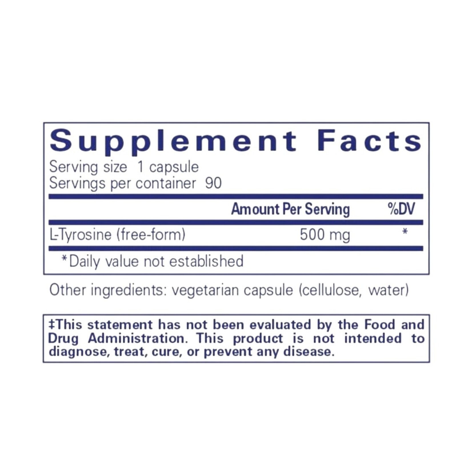 Pure Encapsulations L-Tyrosine 500mg 90c Pure
