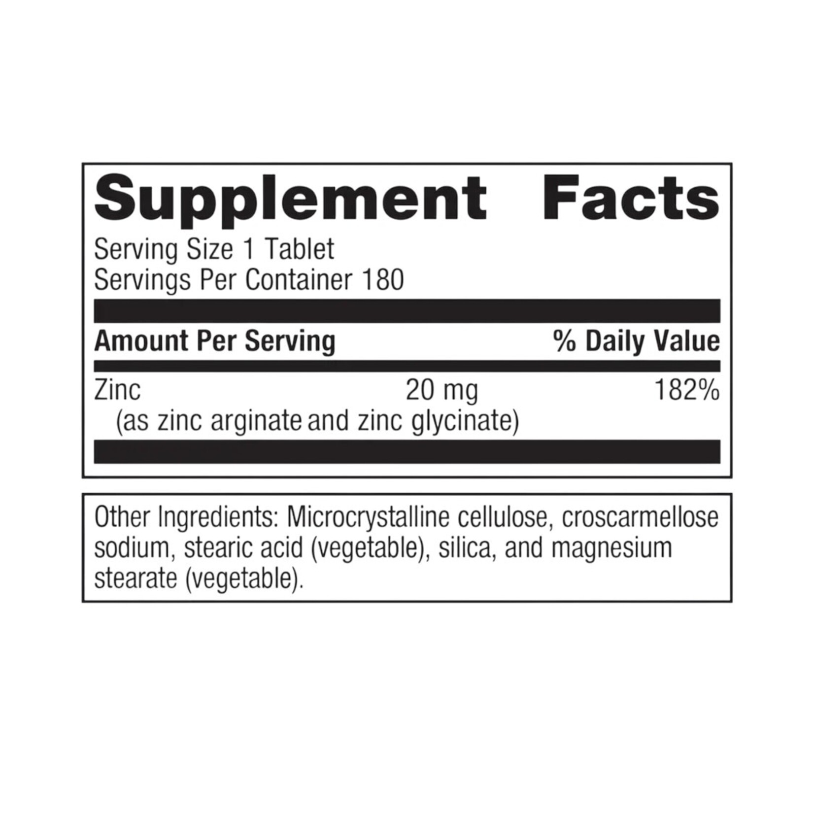 Metagenics Zinc AG 20mg 180t Metagenics