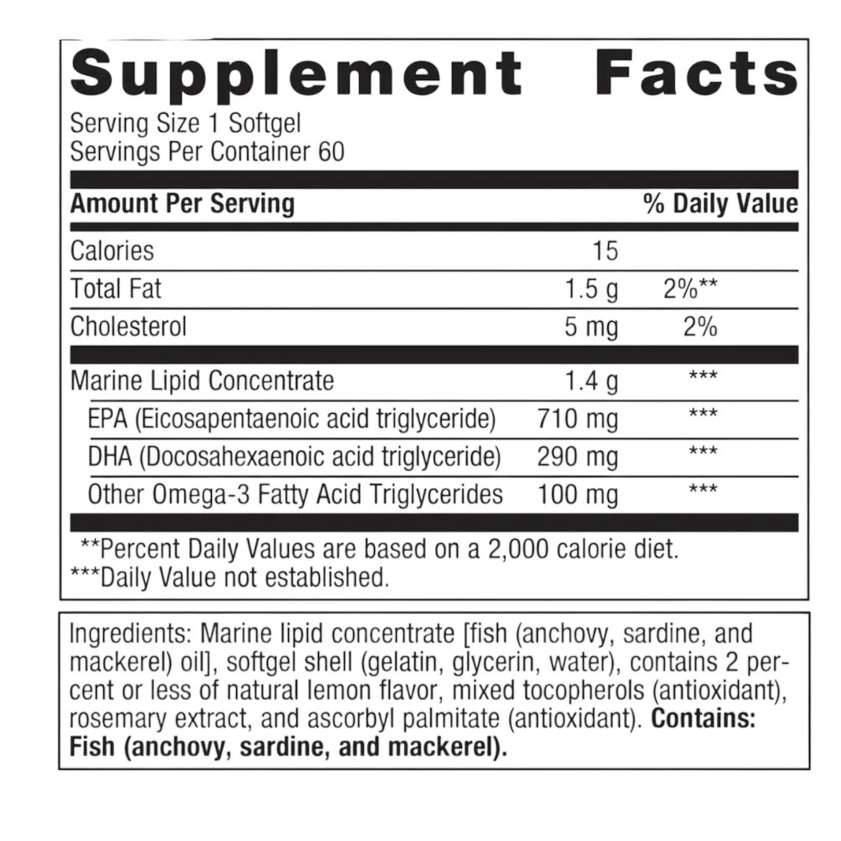 Metagenics OmegaGenics 5-in1 Fish Oil EPA-DHA 1000mg (formerly Omegagenics EPA-DHA 1000) 60sg Metagenics