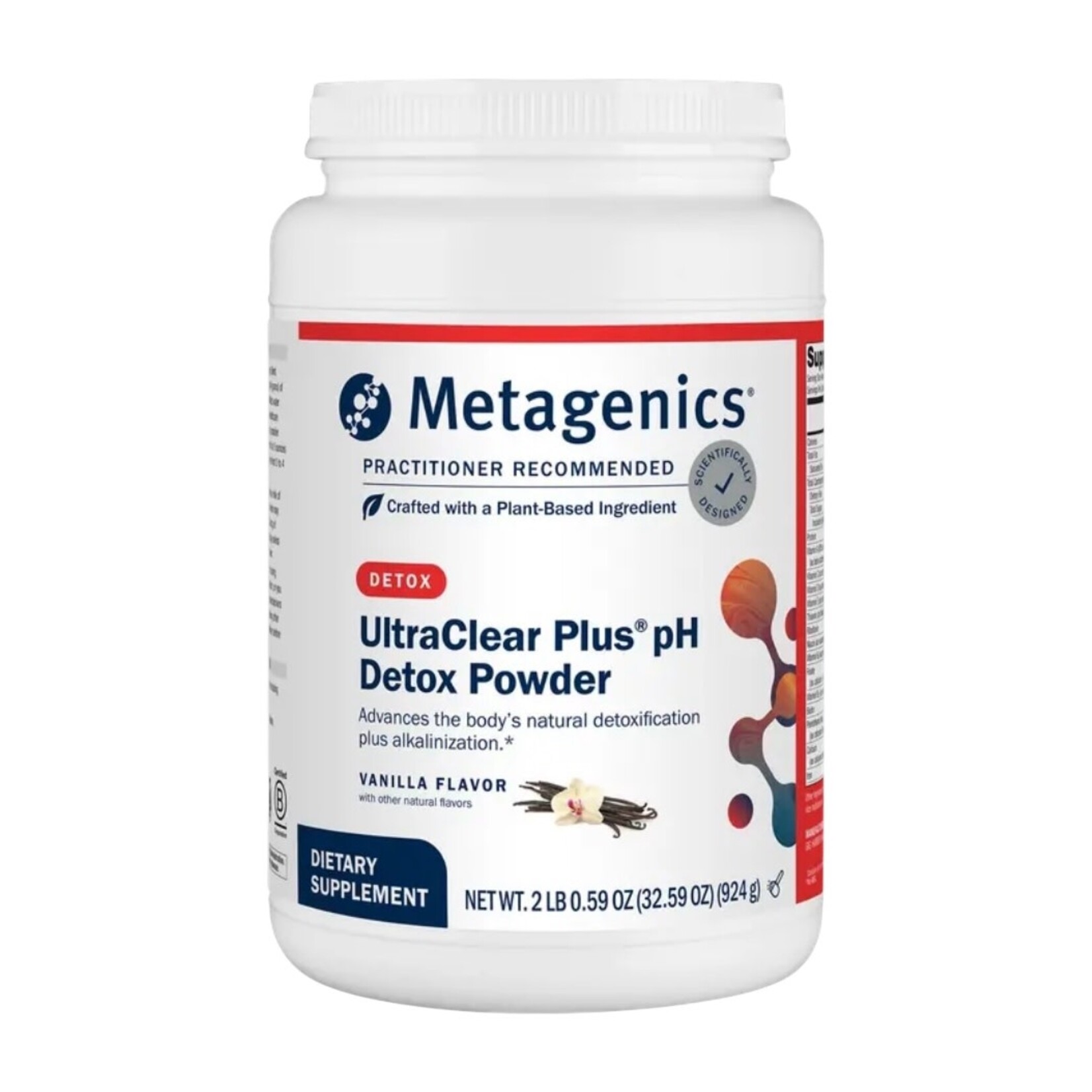 Metagenics UltraClear Plus pH Detox Powder (*formerly UltraClear PLUS pH/RICE) Vanilla 32.59oz Metagenics