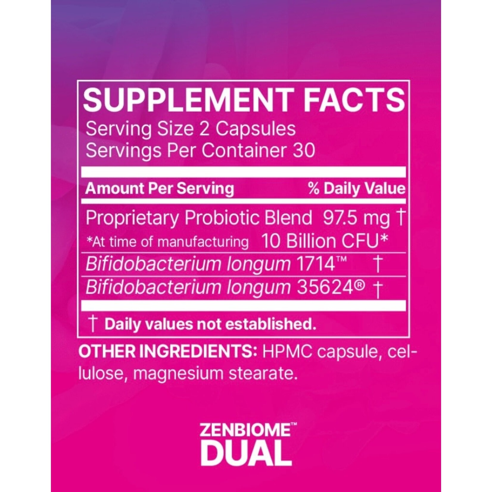 Microbiome Labs Zenbiome Dual 60c Microbiome Labs