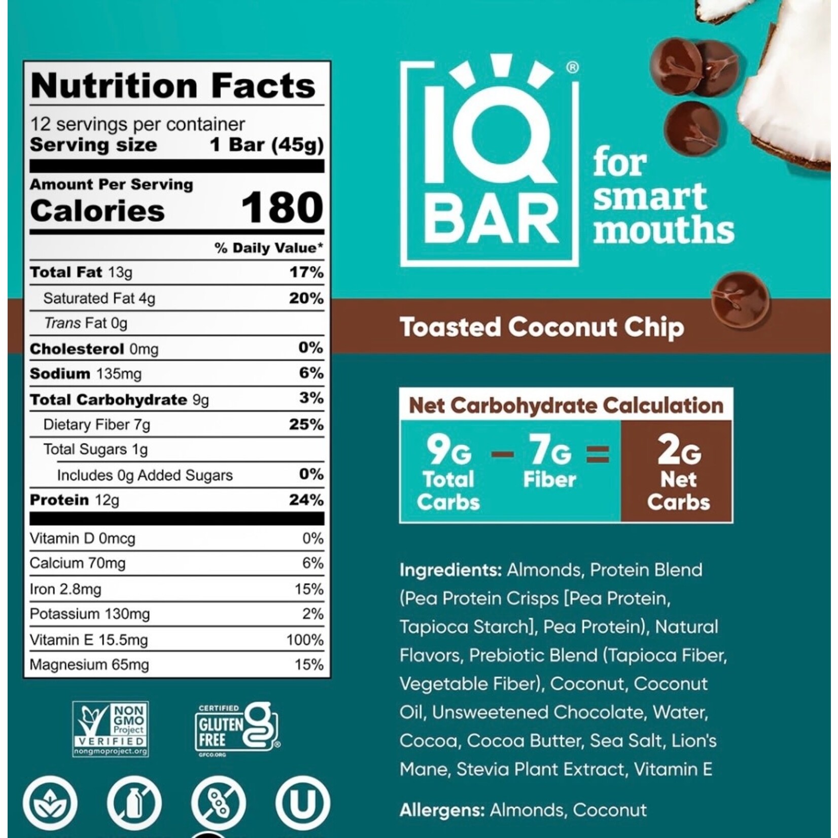 IQ Bar Toasted Coconut Chip IQ Bar