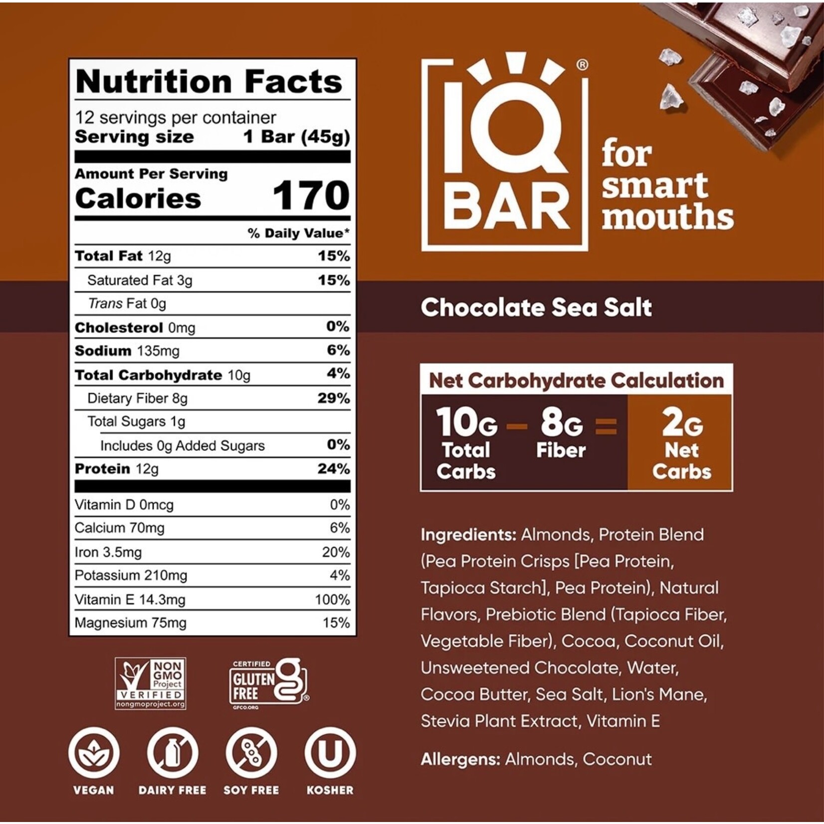 IQ Bar Chocolate Sea Salt IQ Bar