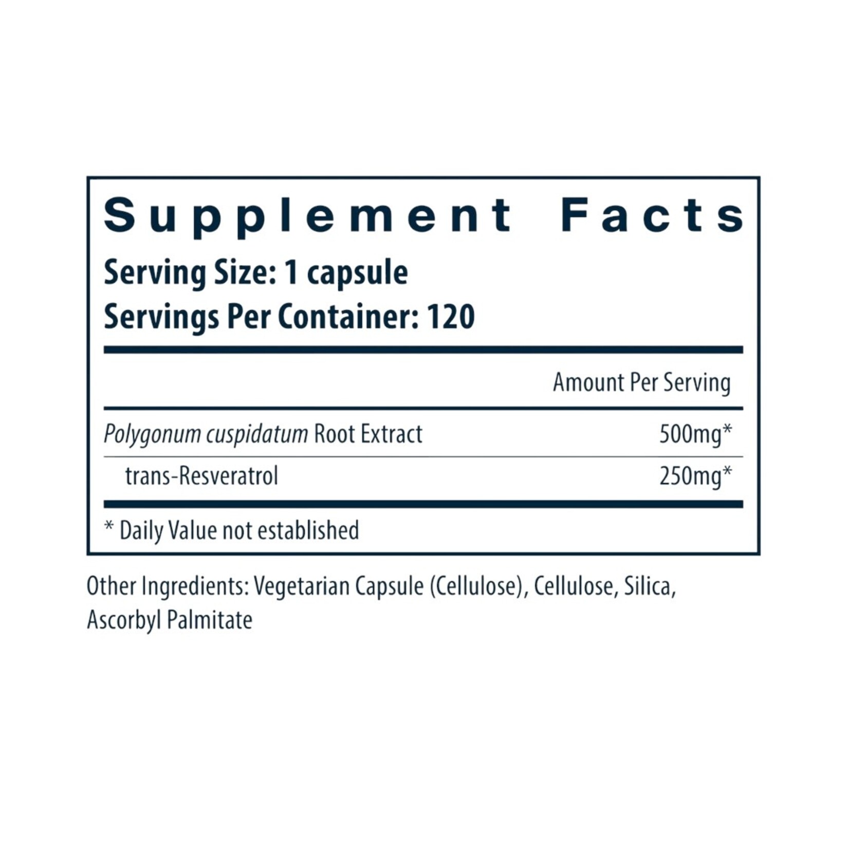 Vital Nutrients Resveratrol 500mg 120c Vital Nutrients