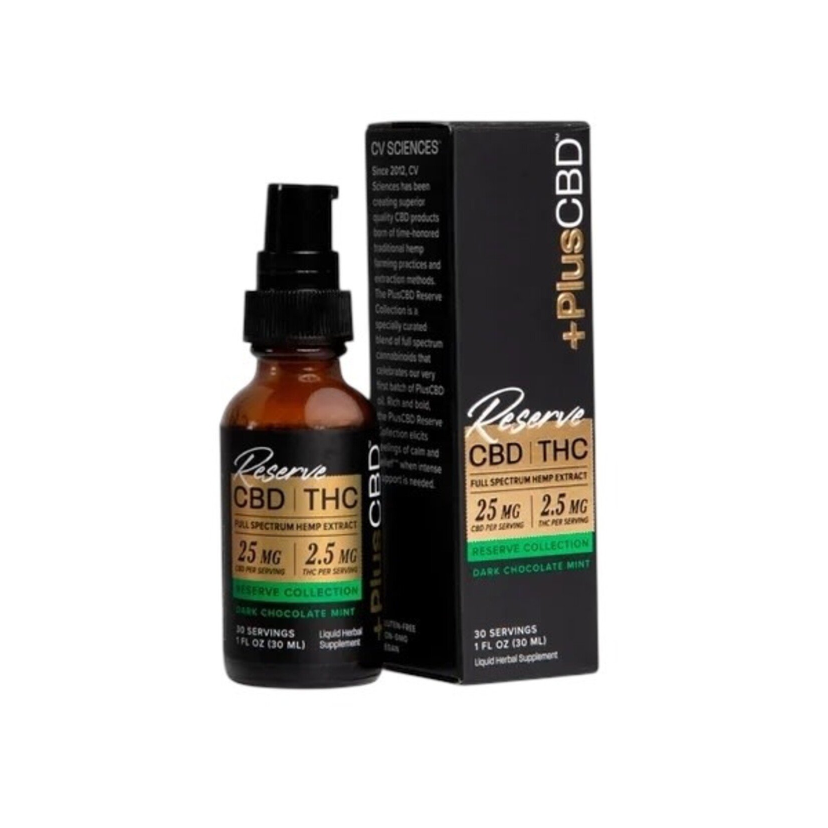 CV Sciences CBD | THC Plus Reserve Chocolate Mint 25mg extract 1 oz  CV Sciences *sale*