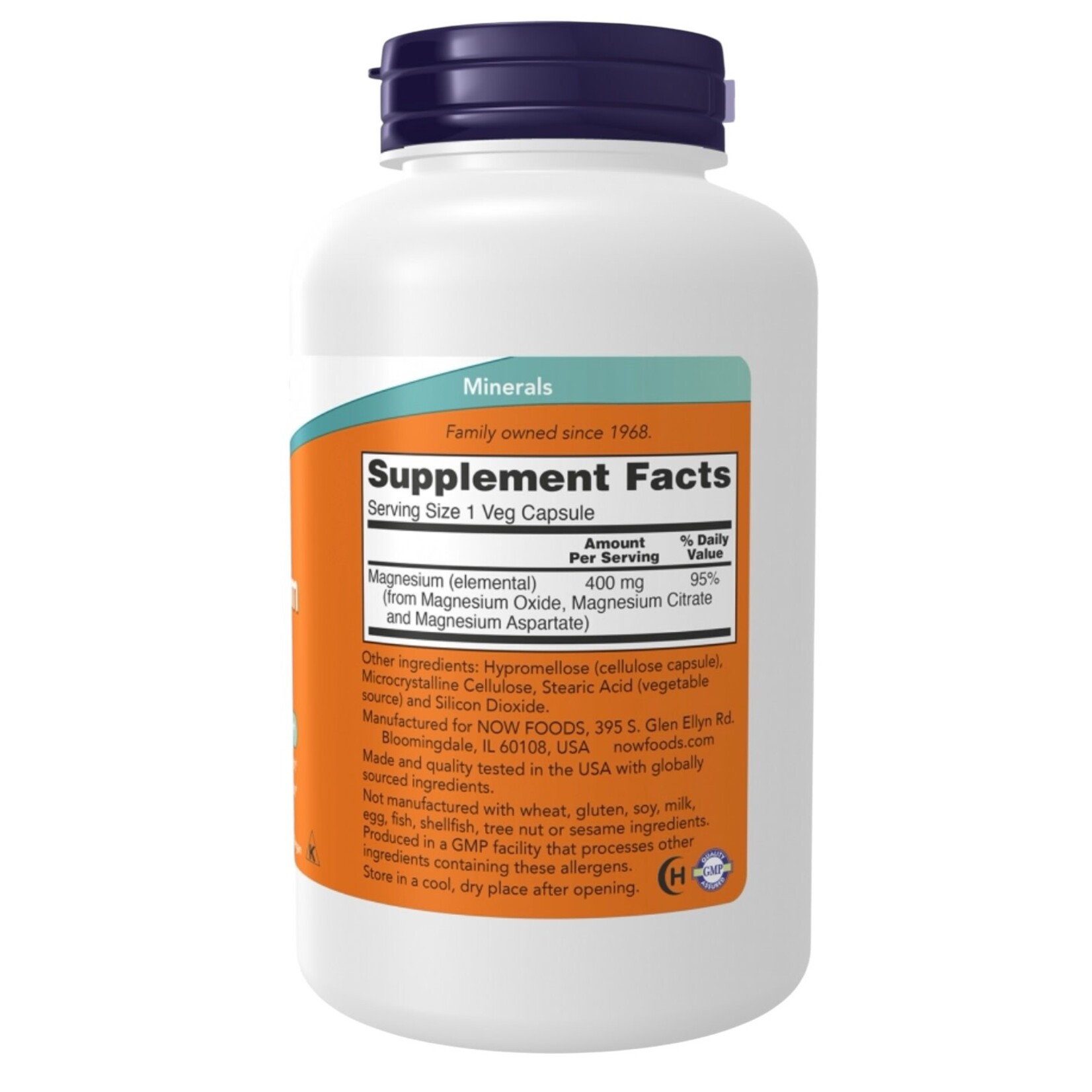 NOW Magnesium Caps 400mg 180c NOW