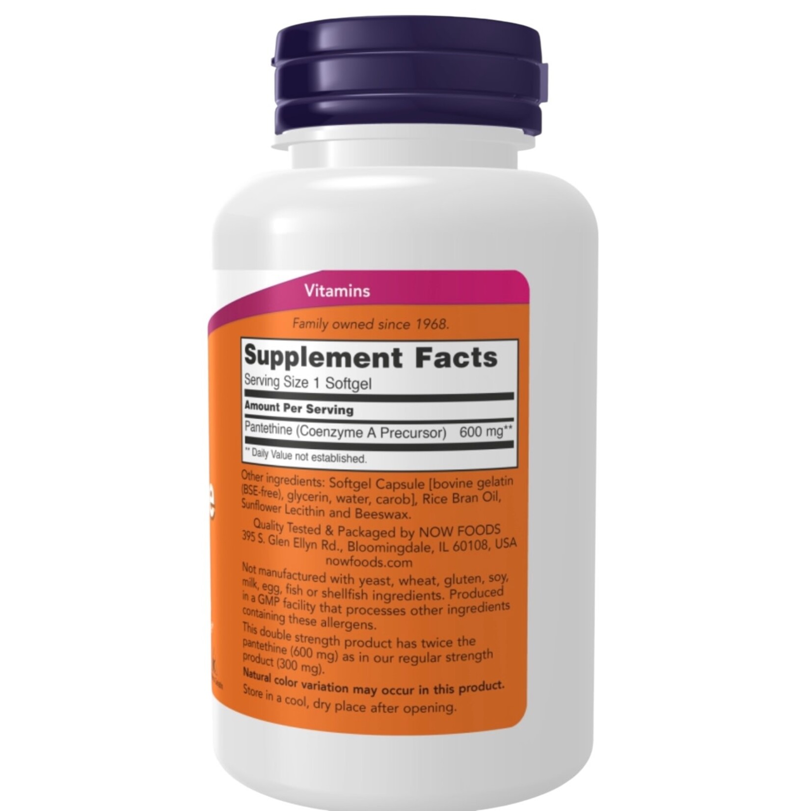 NOW Pantethine 600mg 60c NOW