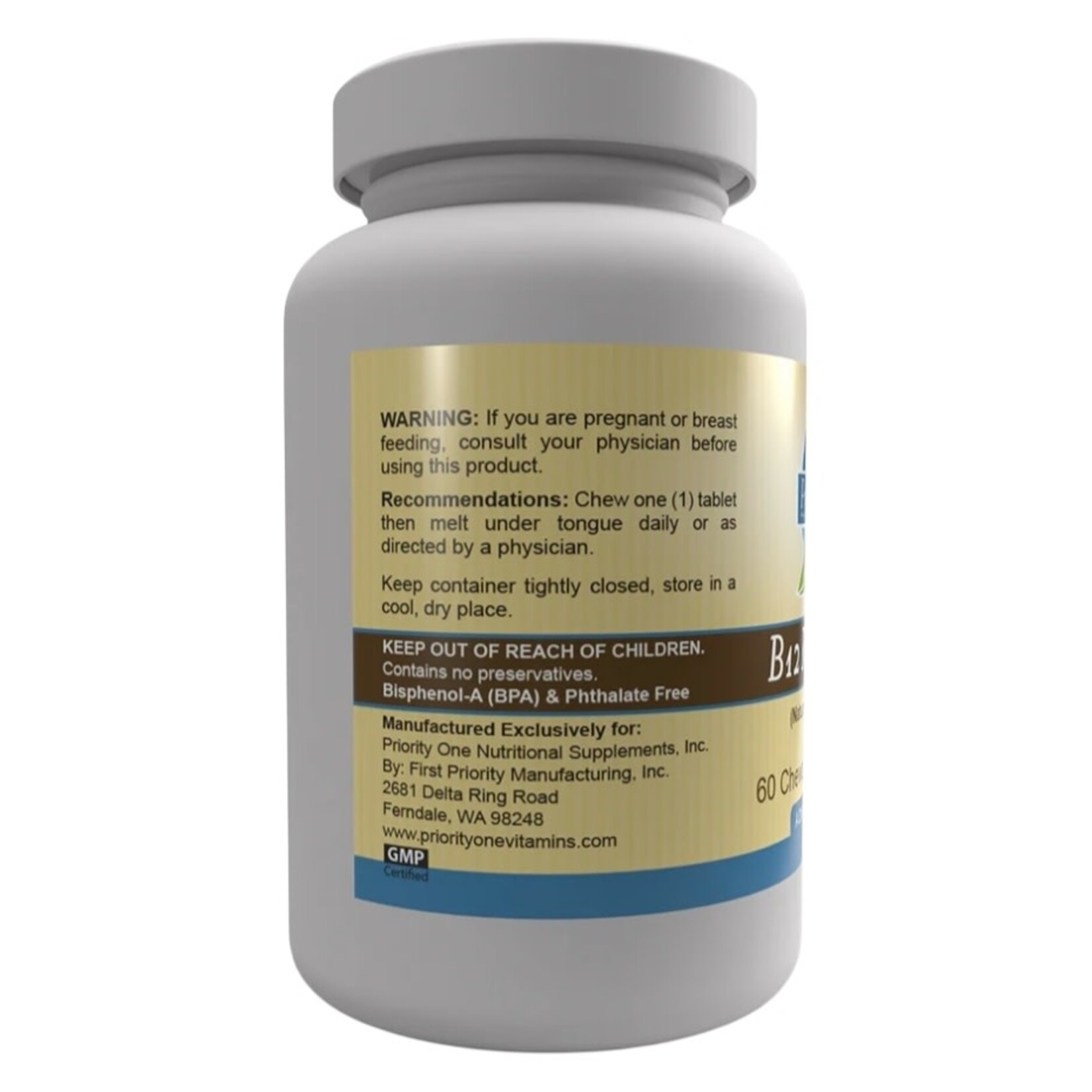 Priority One B-12 Rapid Shot 5,000mg 60t Priority One