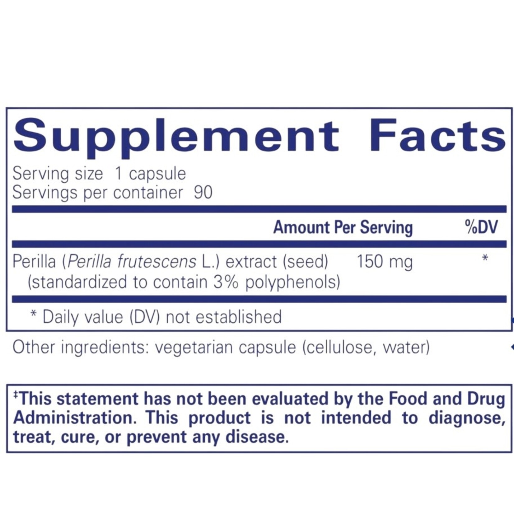 Pure Encapsulations Perilla extract 150mg 90c Pure Encapsulations