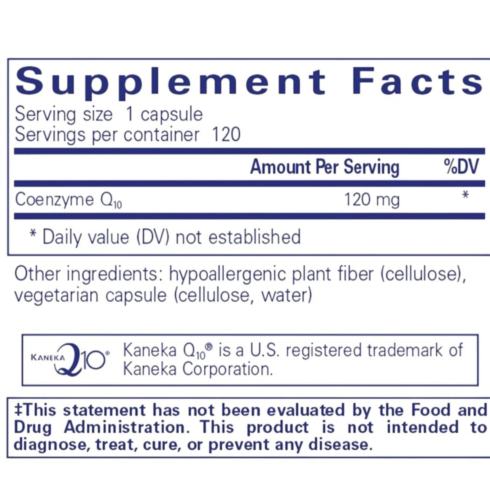 Pure Encapsulations CoQ10 120mg 120c Pure Encapsulations