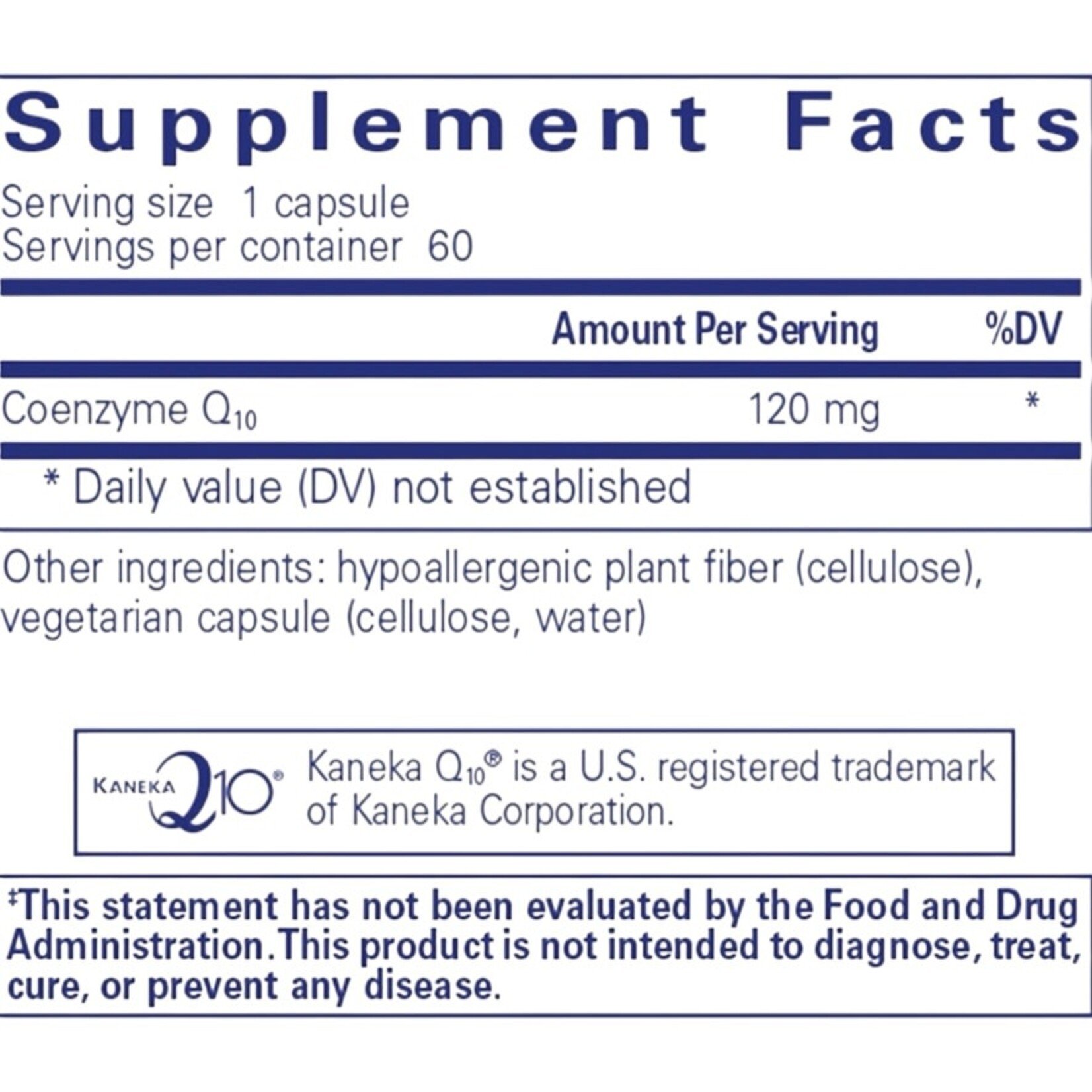 Pure Encapsulations CoQ10 120mg 60c Pure Encapsulations