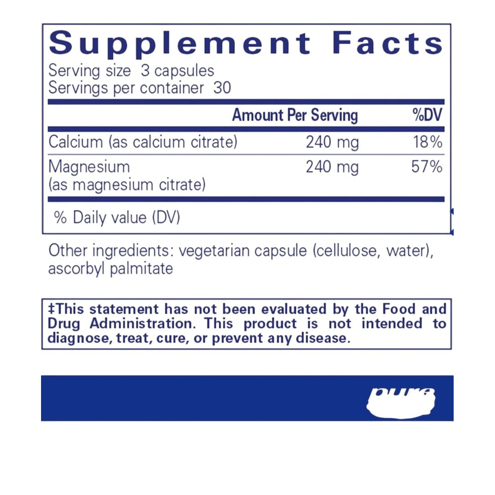 Pure Encapsulations Cal Mag (citrate) 90c Pure Encapsulations