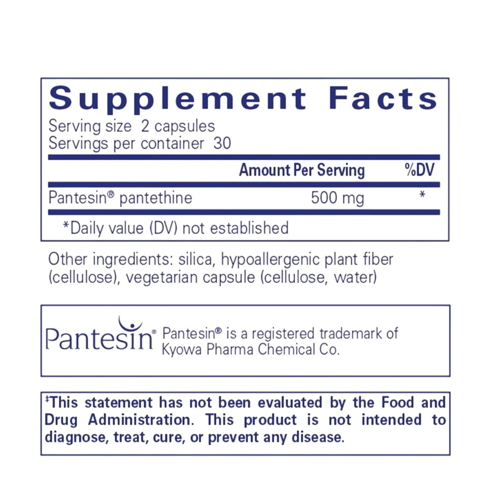Pure Encapsulations Pantethine 250mg 120c Pure Encapsulations