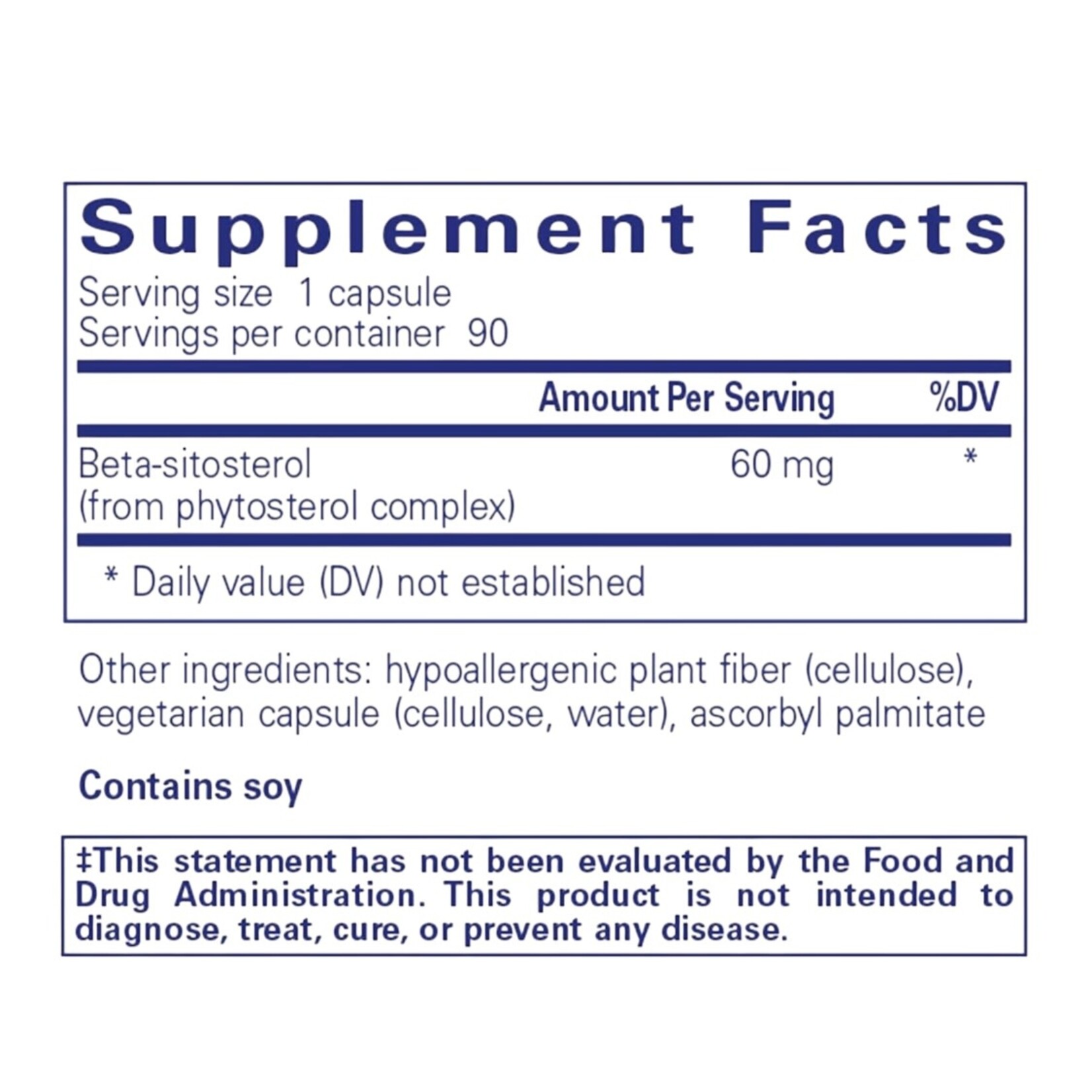 Pure Encapsulations Beta Sitosterol 90c Pure Encapsulations