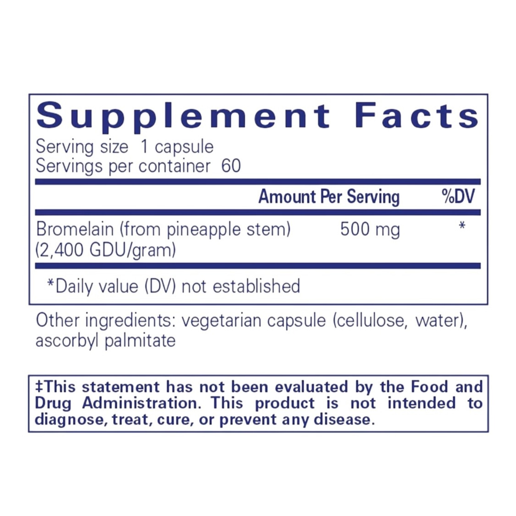 Pure Encapsulations Bromelain 2400 500mg 60c Pure Encapsulations