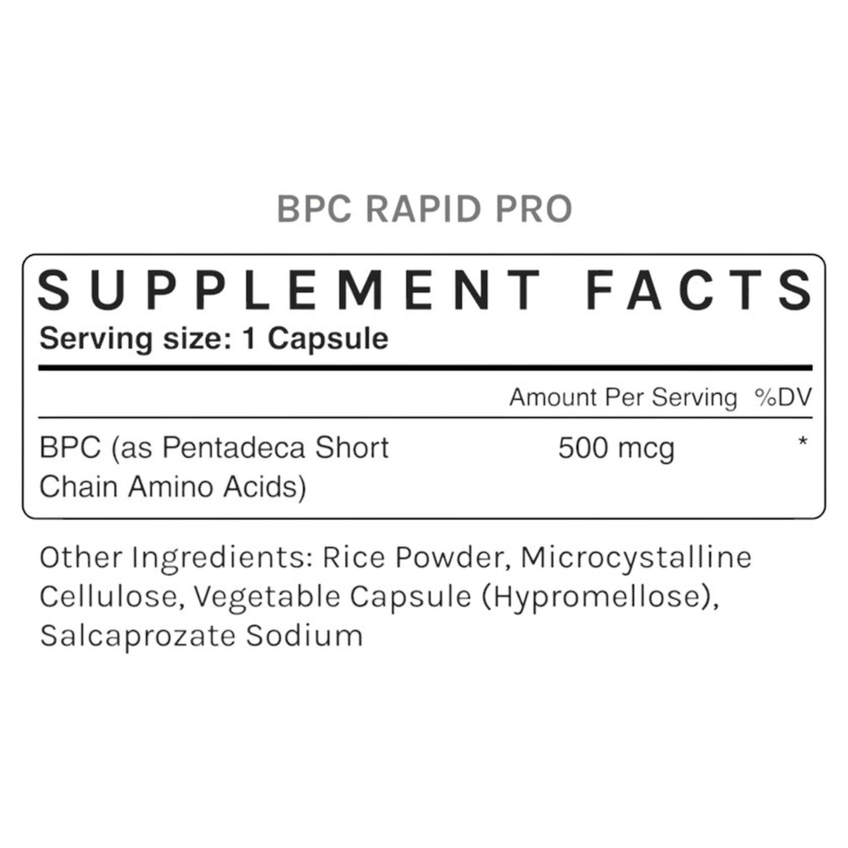 infiniwell BPC-157 Rapid Pro - 500mcg 60c Infiniwell