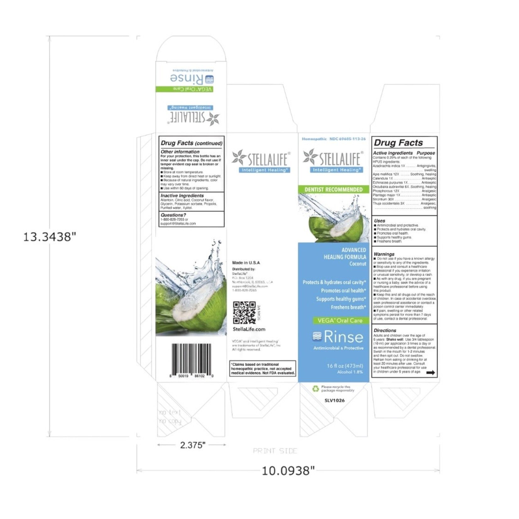 Stellalife StellaLife VEGA Oral Care Coconut Rinse