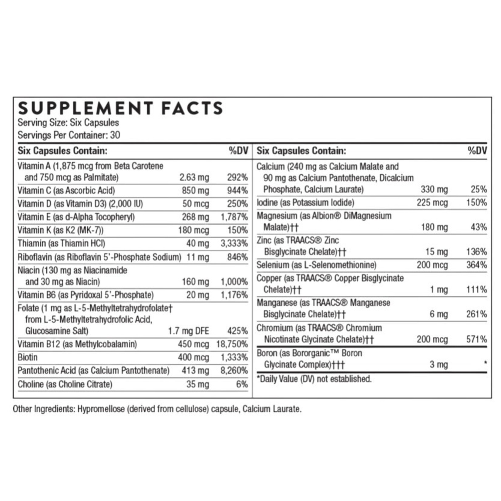 Thorne Research Women's Multi 50+ 180c Thorne