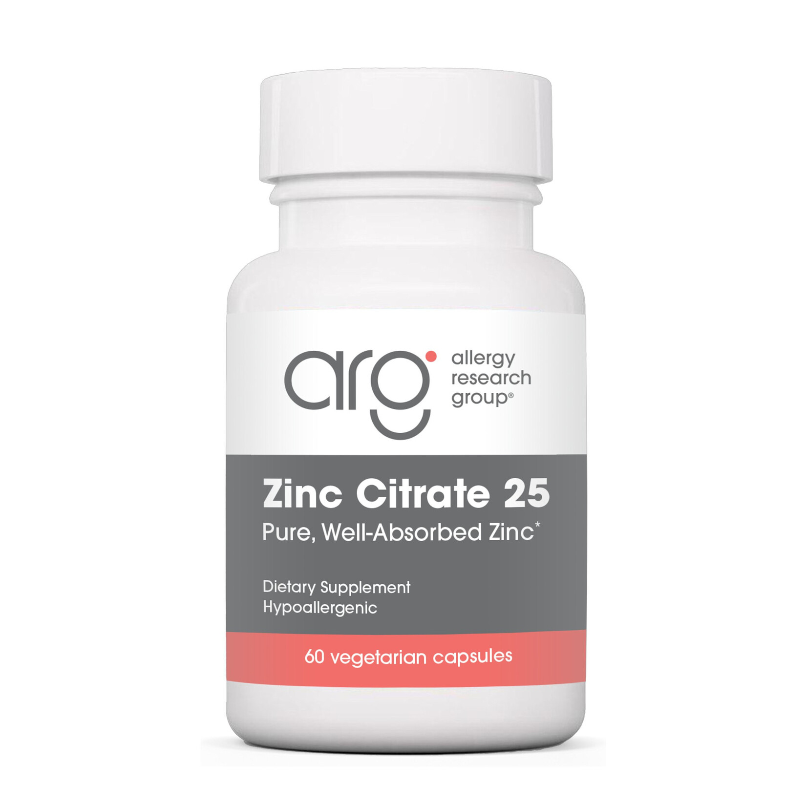 Allergy Research Group Zinc Citrate 25mg 60c Allergy Research Group
