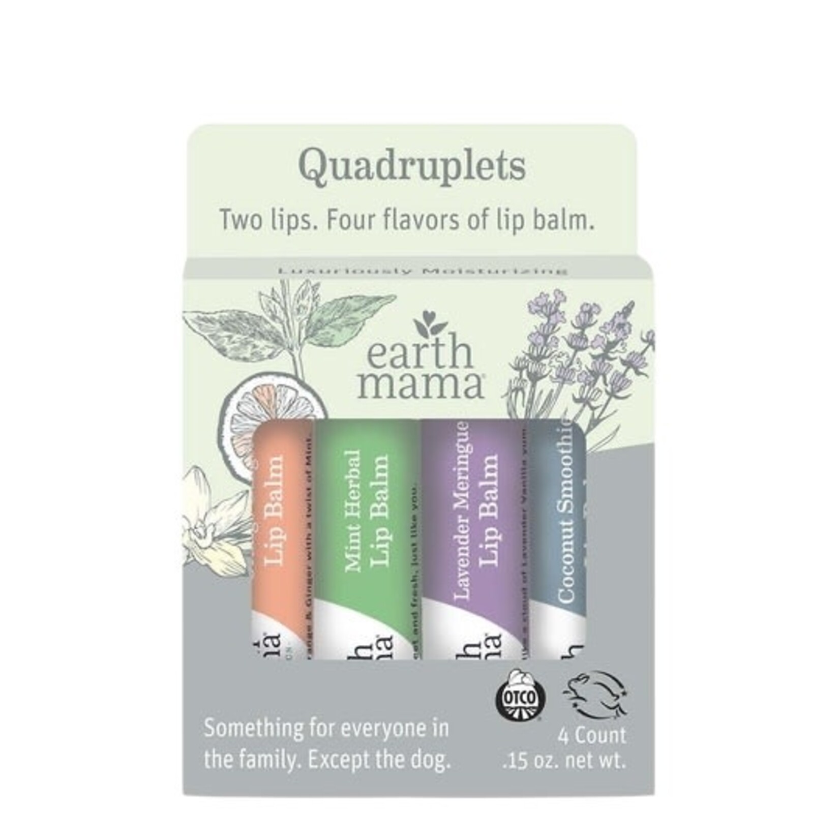 Multi Flavor Quadruplets Lip balm  Earth Mama *sale*