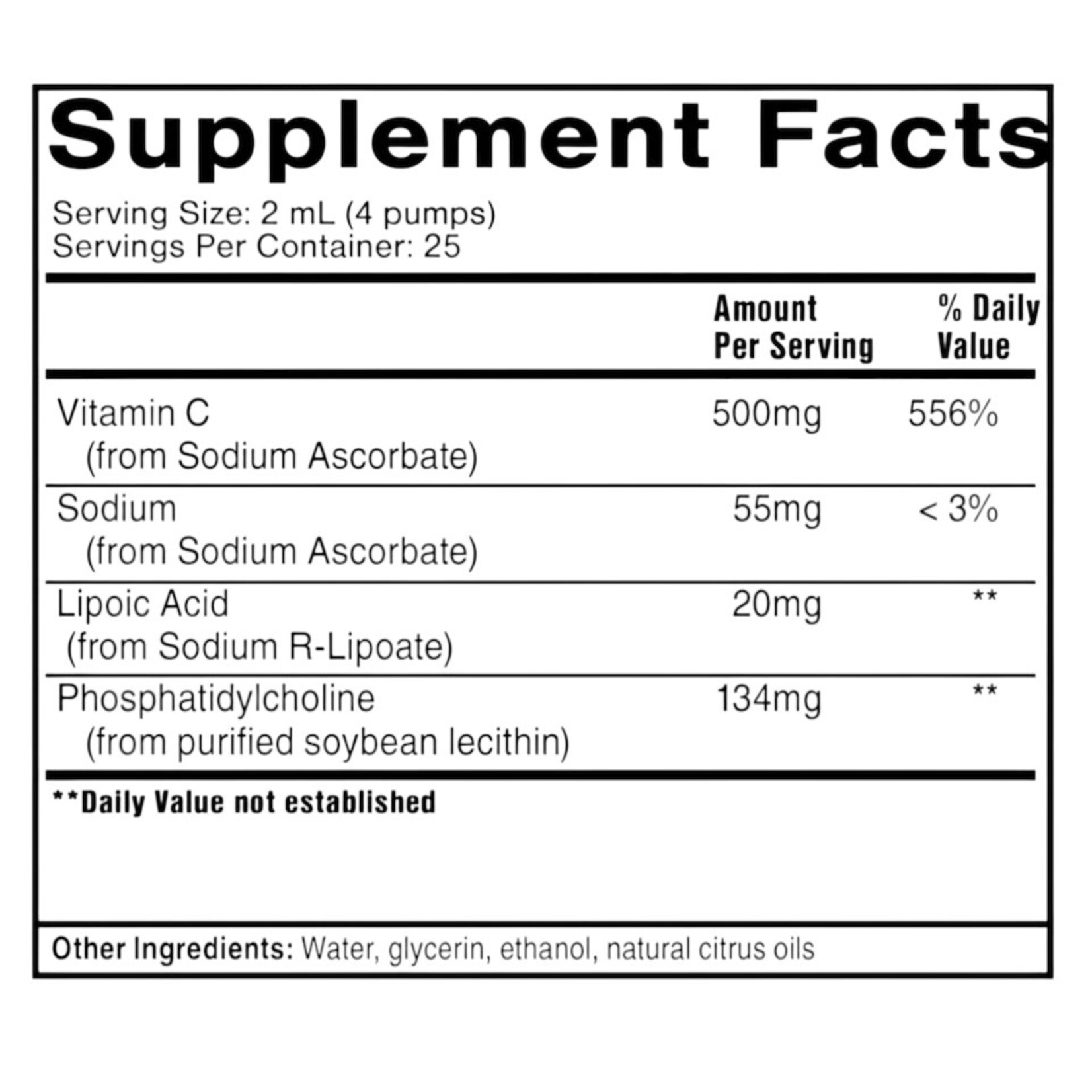 Quicksilver Scientific Vitamin C RLA Liposomal 1.7 oz Quicksilver Scientific