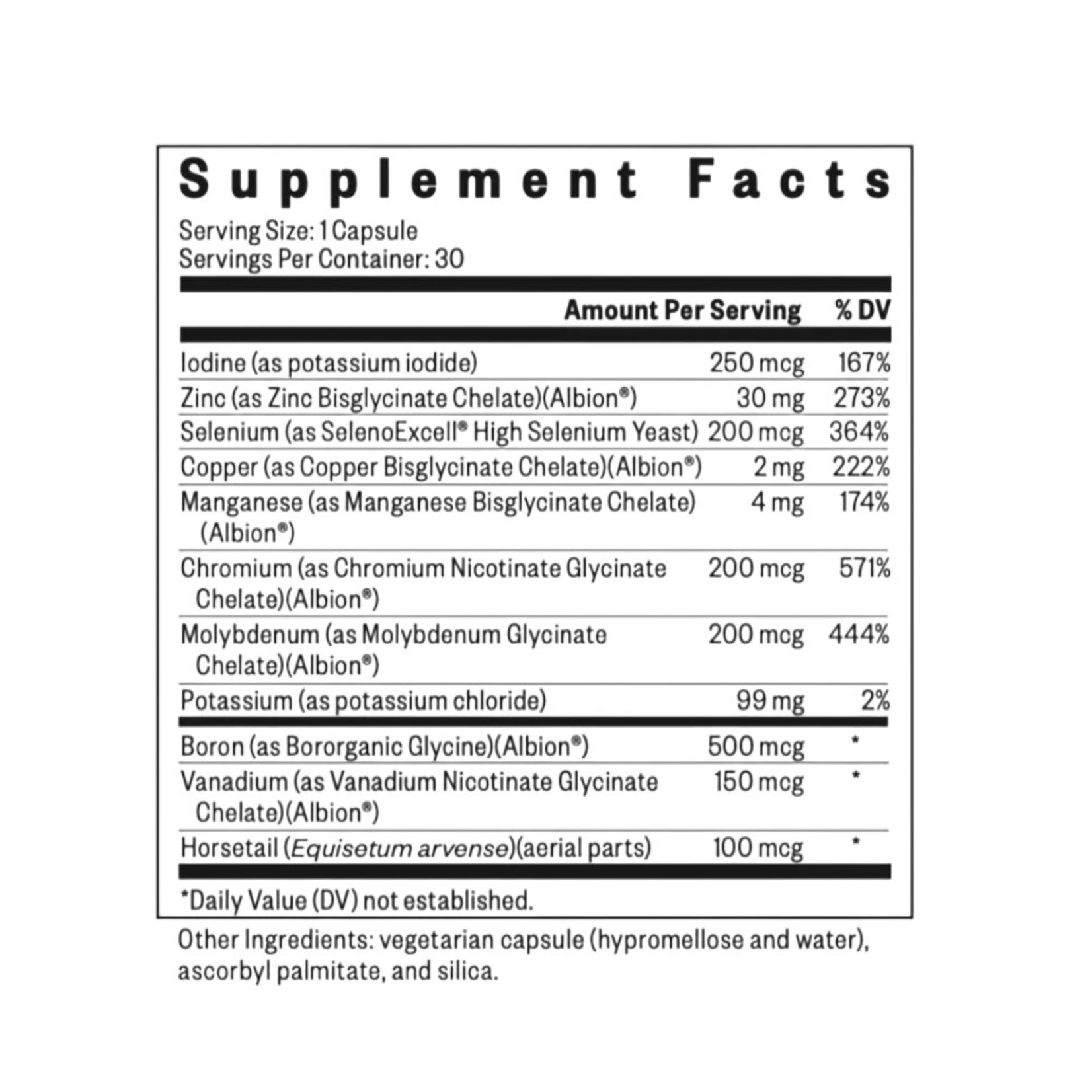 Seeking Health Trace Minerals Complex 30c Seeking Health