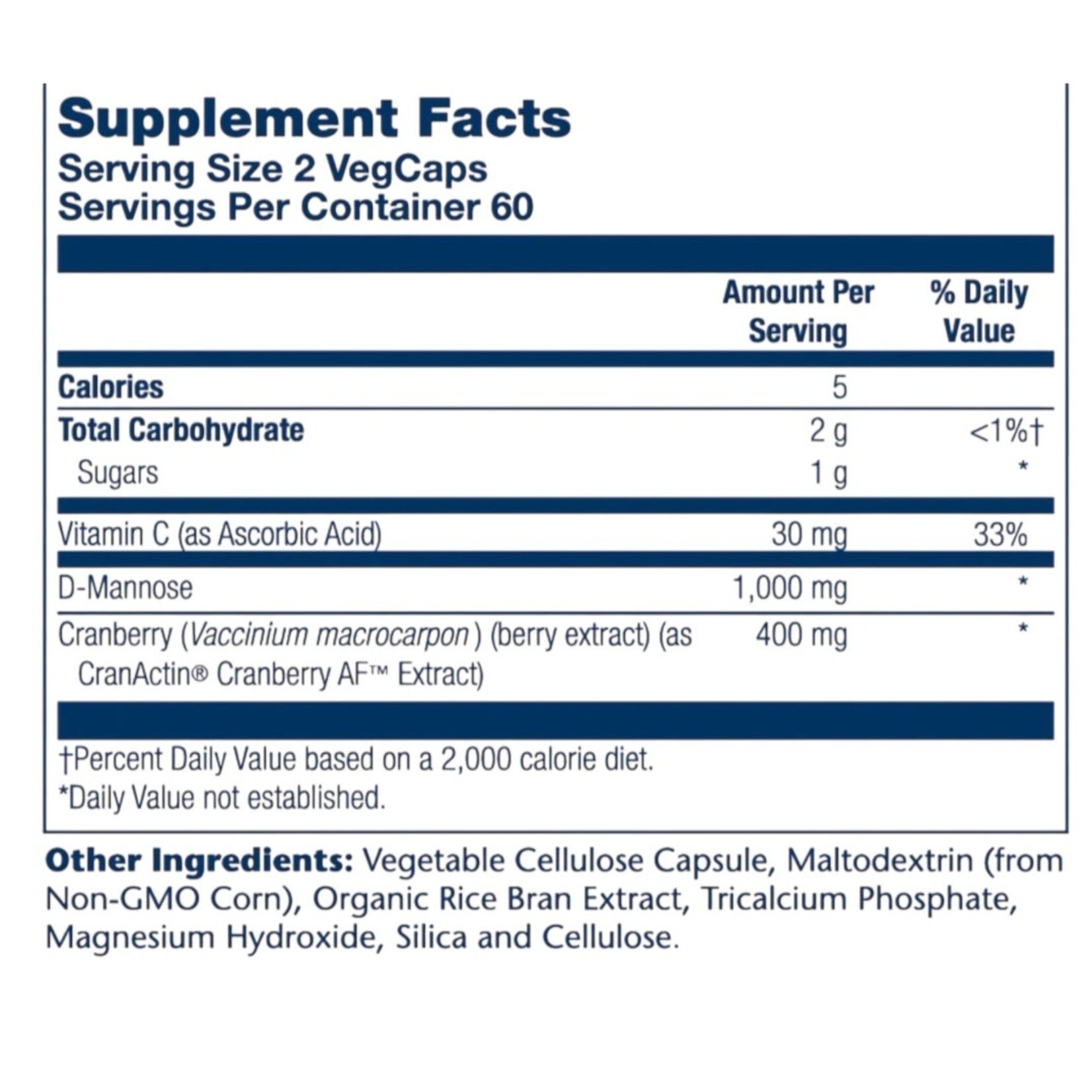 Solaray D-Mannose with CranActin 120c Solaray