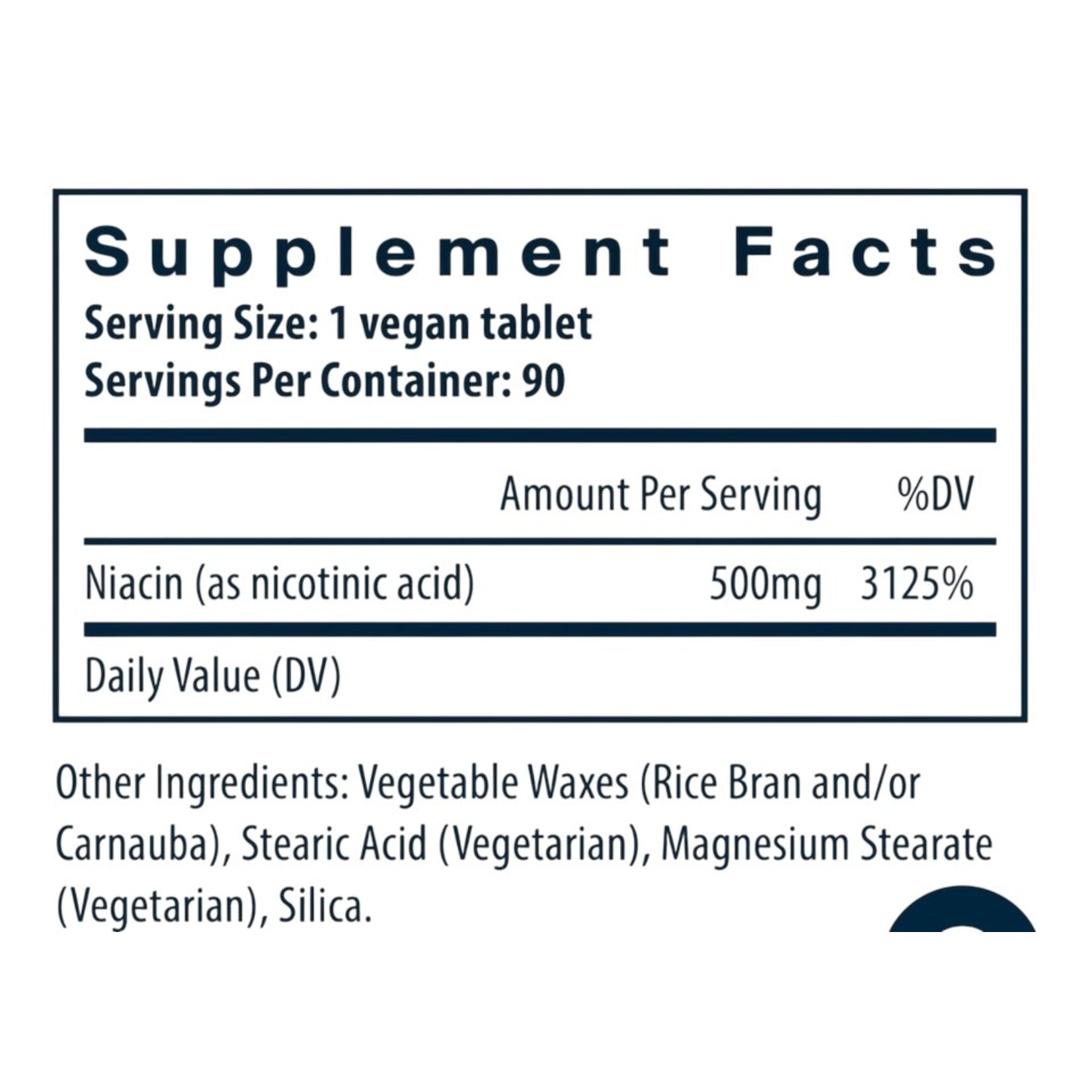Vital Nutrients Niacin 500 mg 90t Vital Nutrients