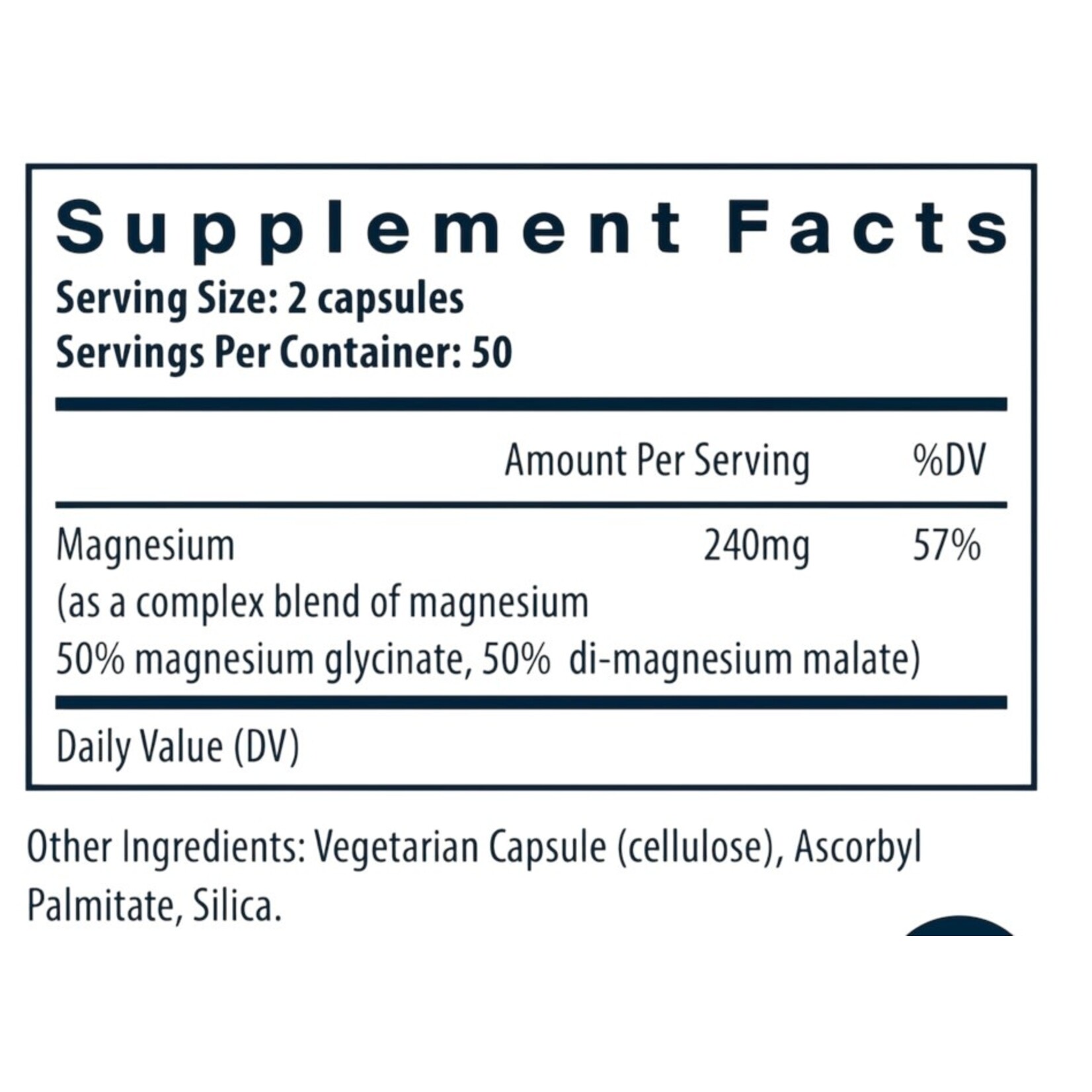Vital Nutrients Magnesium (glycinate/malate) 120mg 100c Vital Nutrients