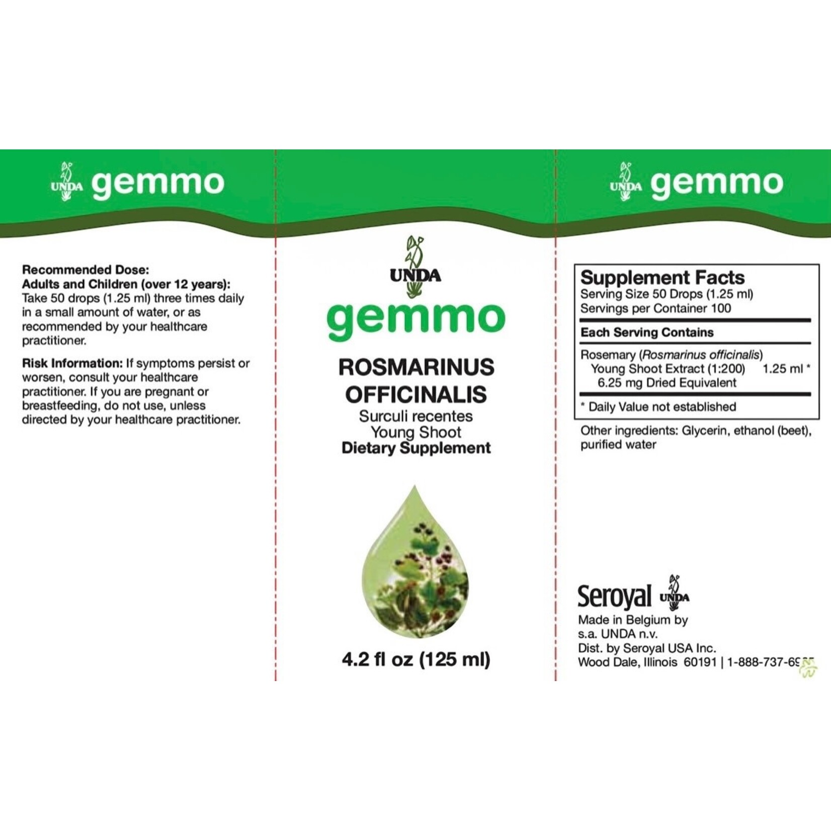 Seroyal USA Rosmarinus Officinalis 125ml Seroyal