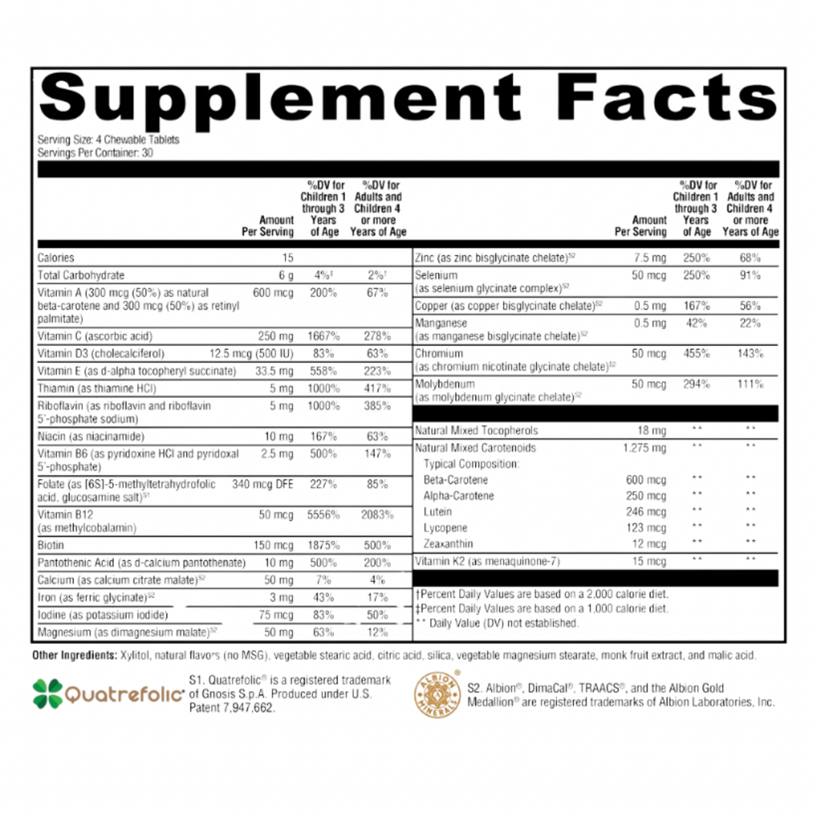 Xymogen ActivNutrients Chewable Mixed Berry 120c Xymogen *sale*